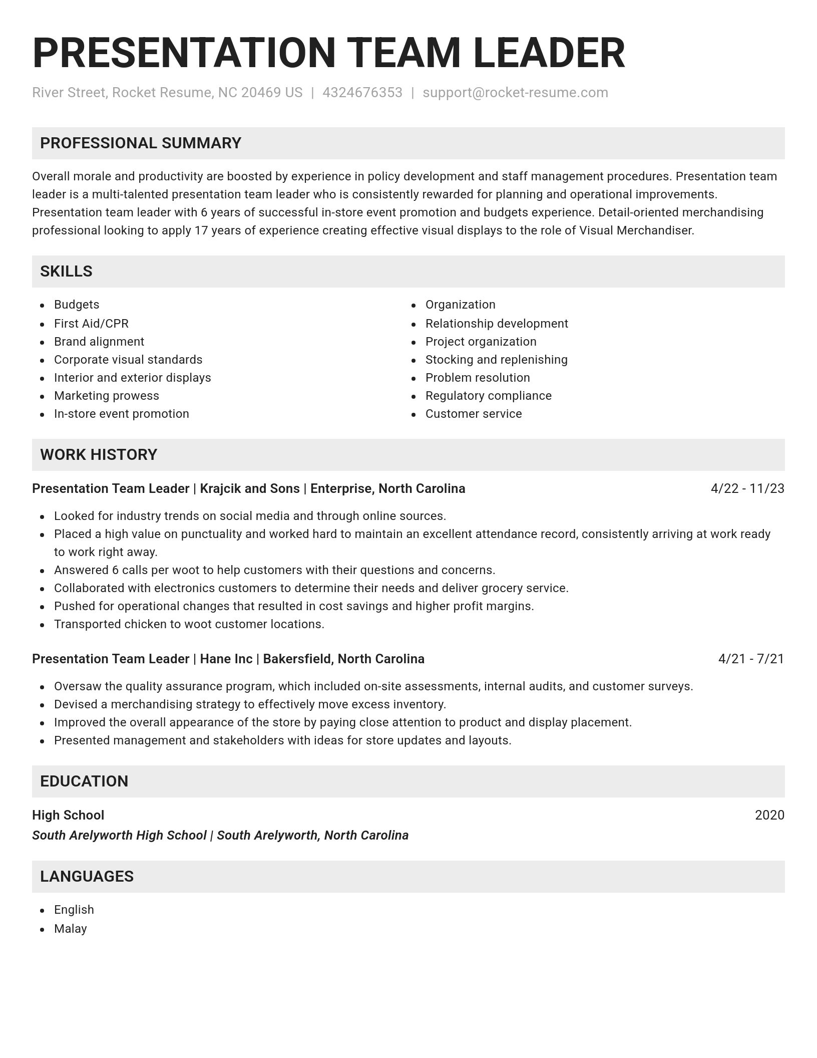 Genius resume template