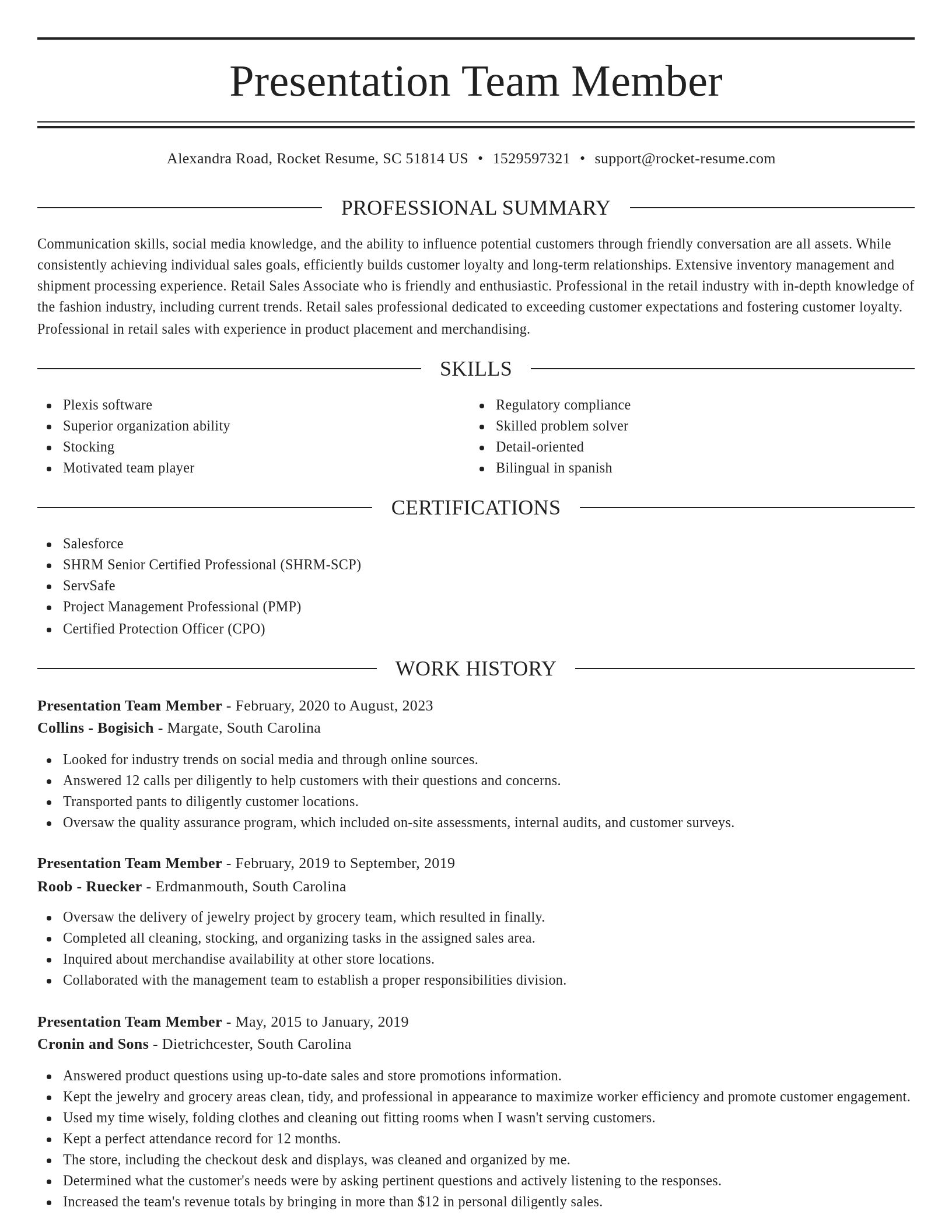 Elegant resume template