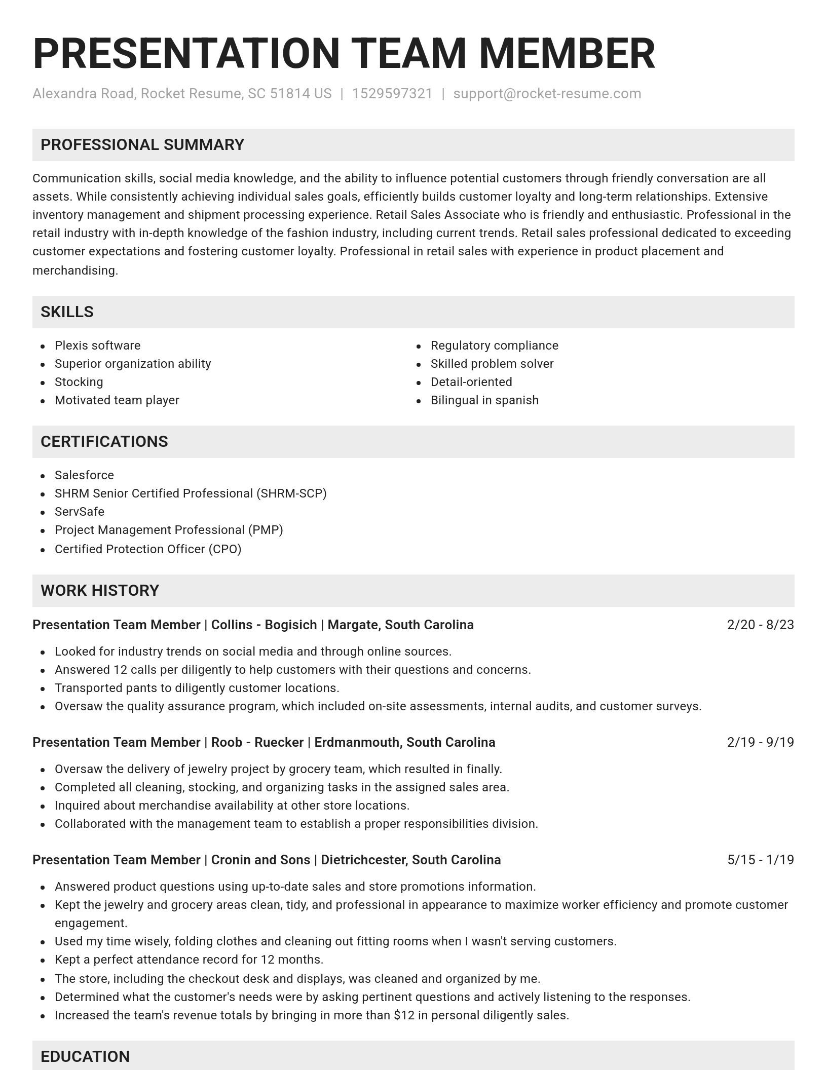 Genius resume template