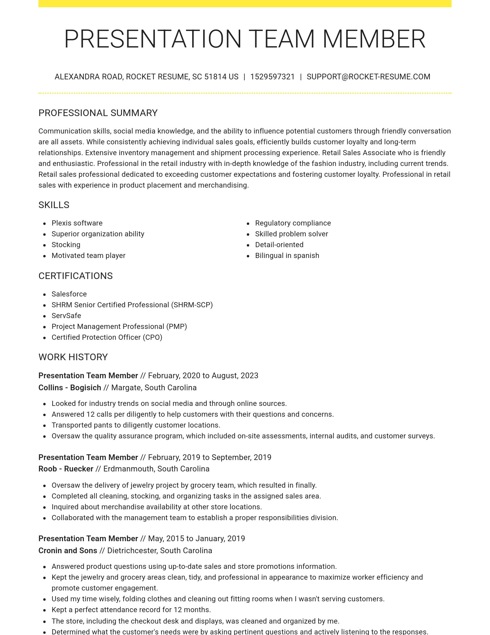 Grand resume template