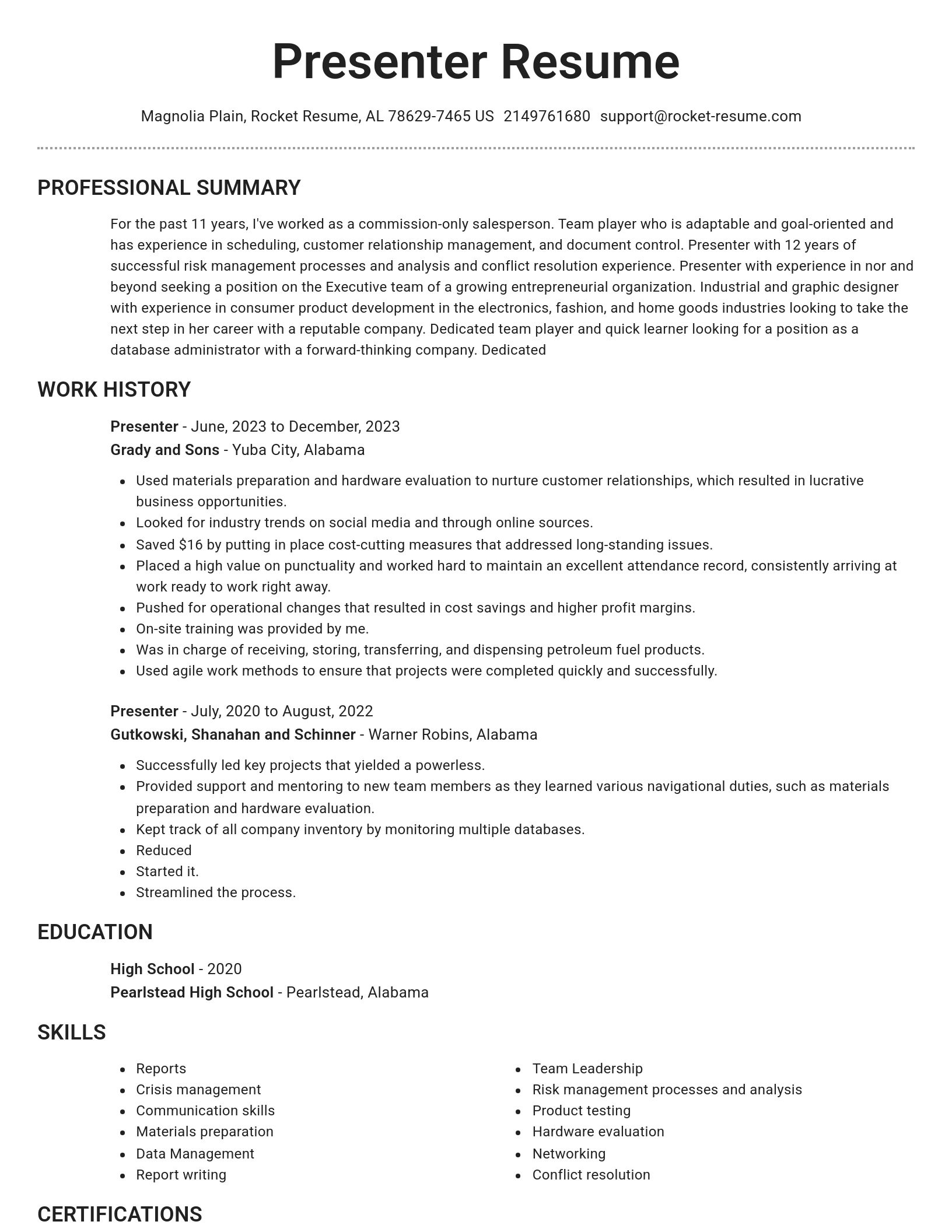 Brilliant resume template