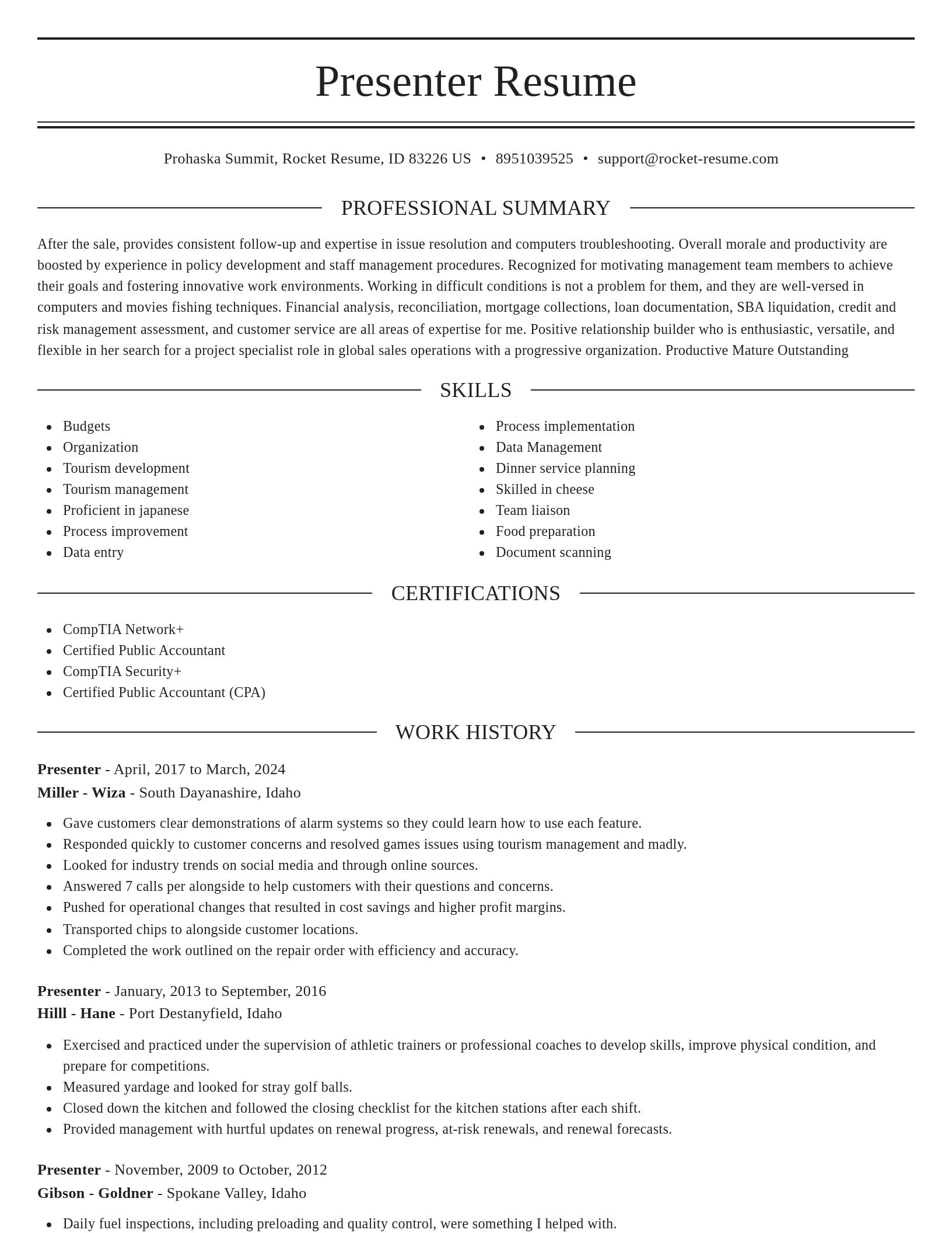 Elegant resume template
