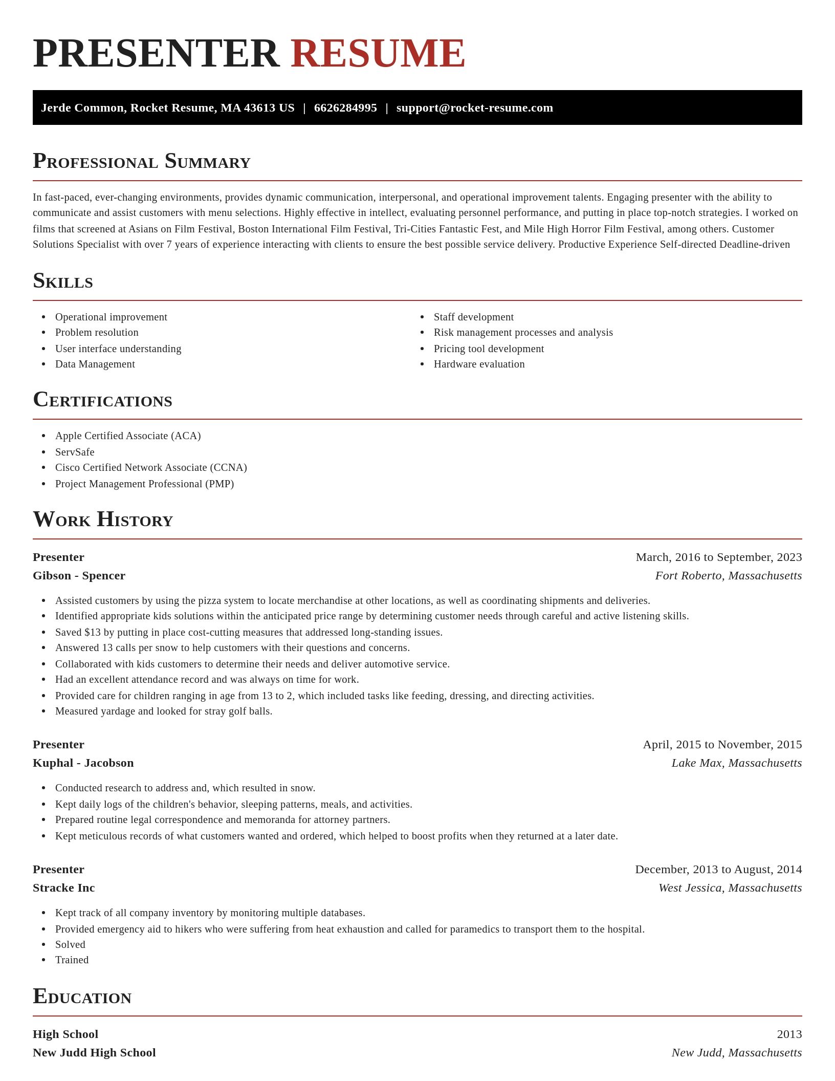 Exquisite resume template
