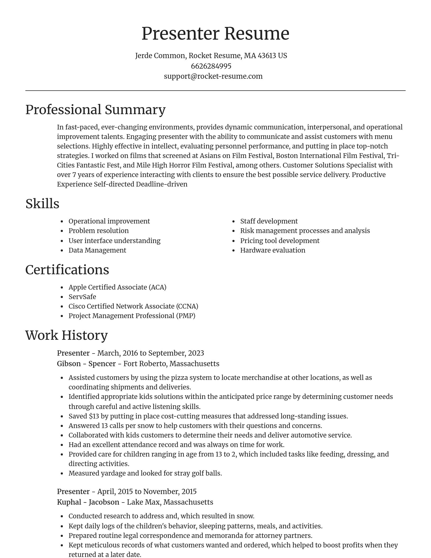 Focal Point resume template