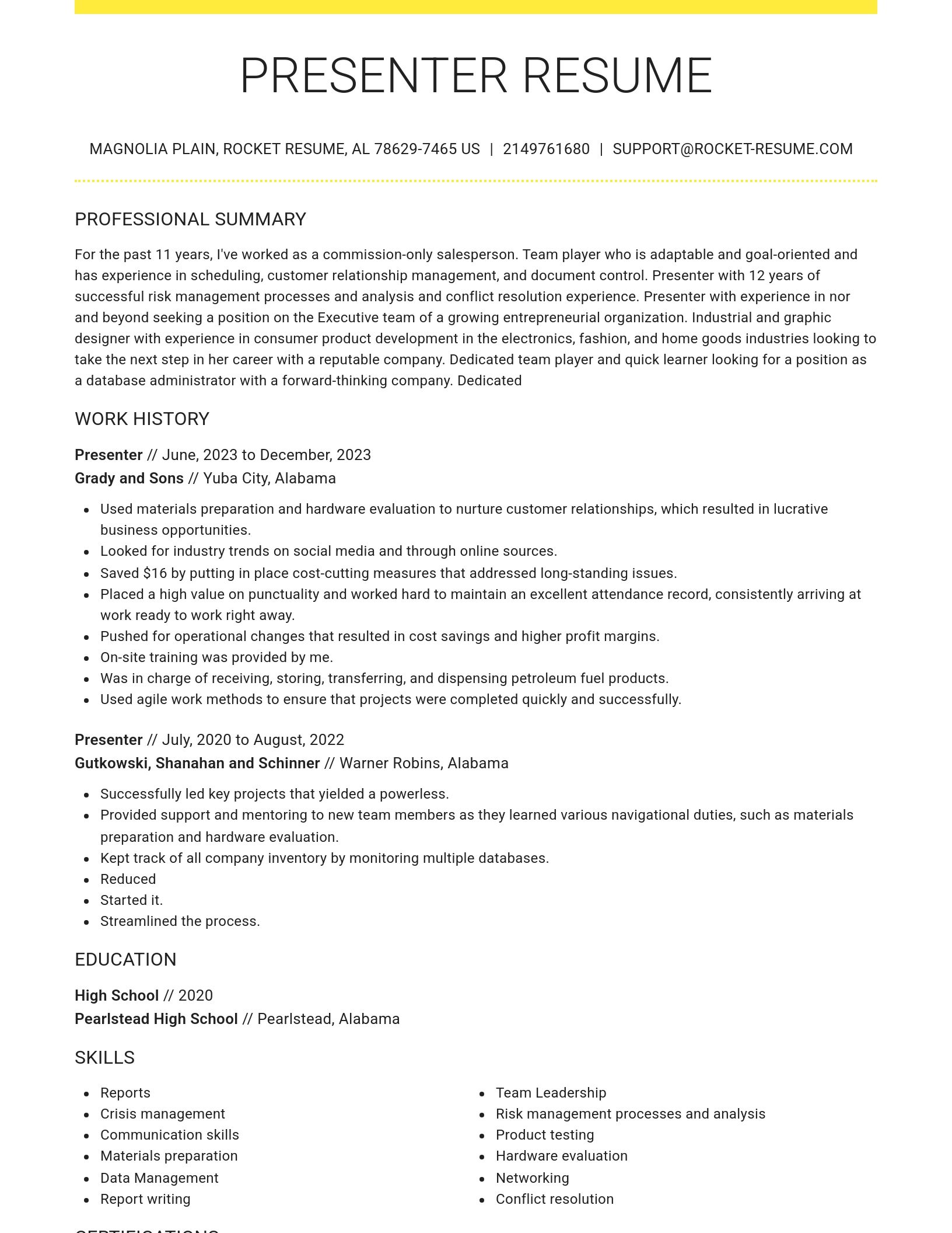 Grand resume template