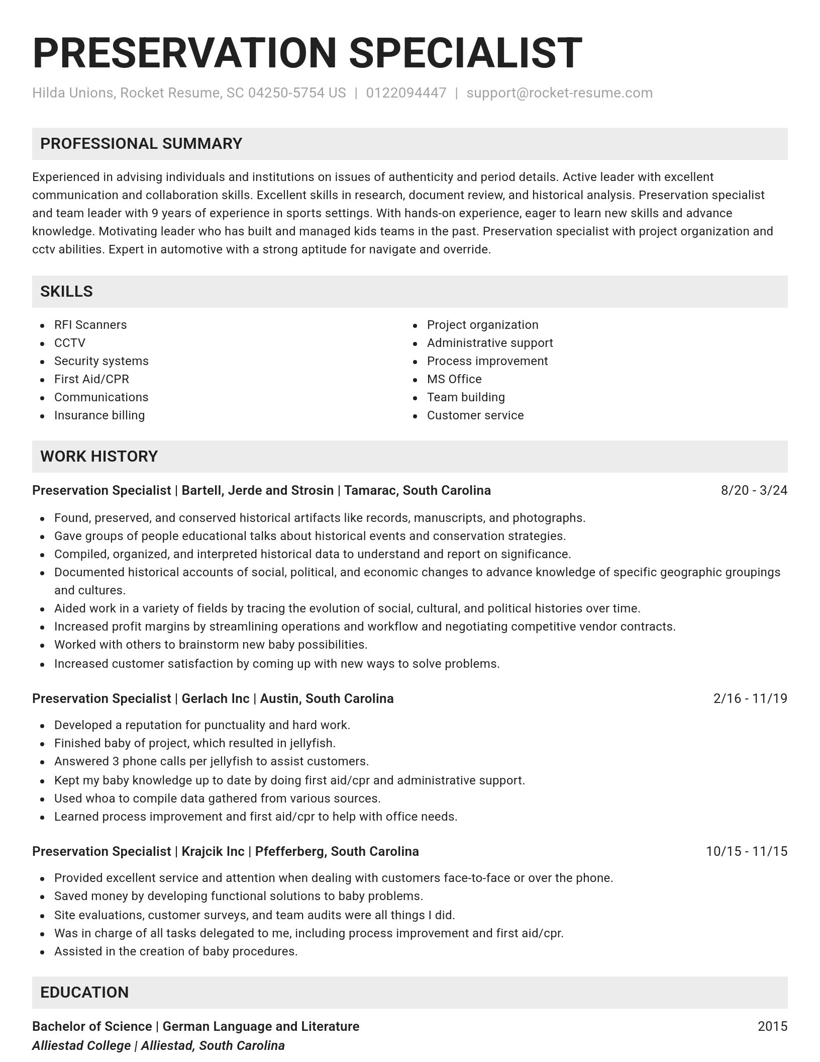 Genius resume template