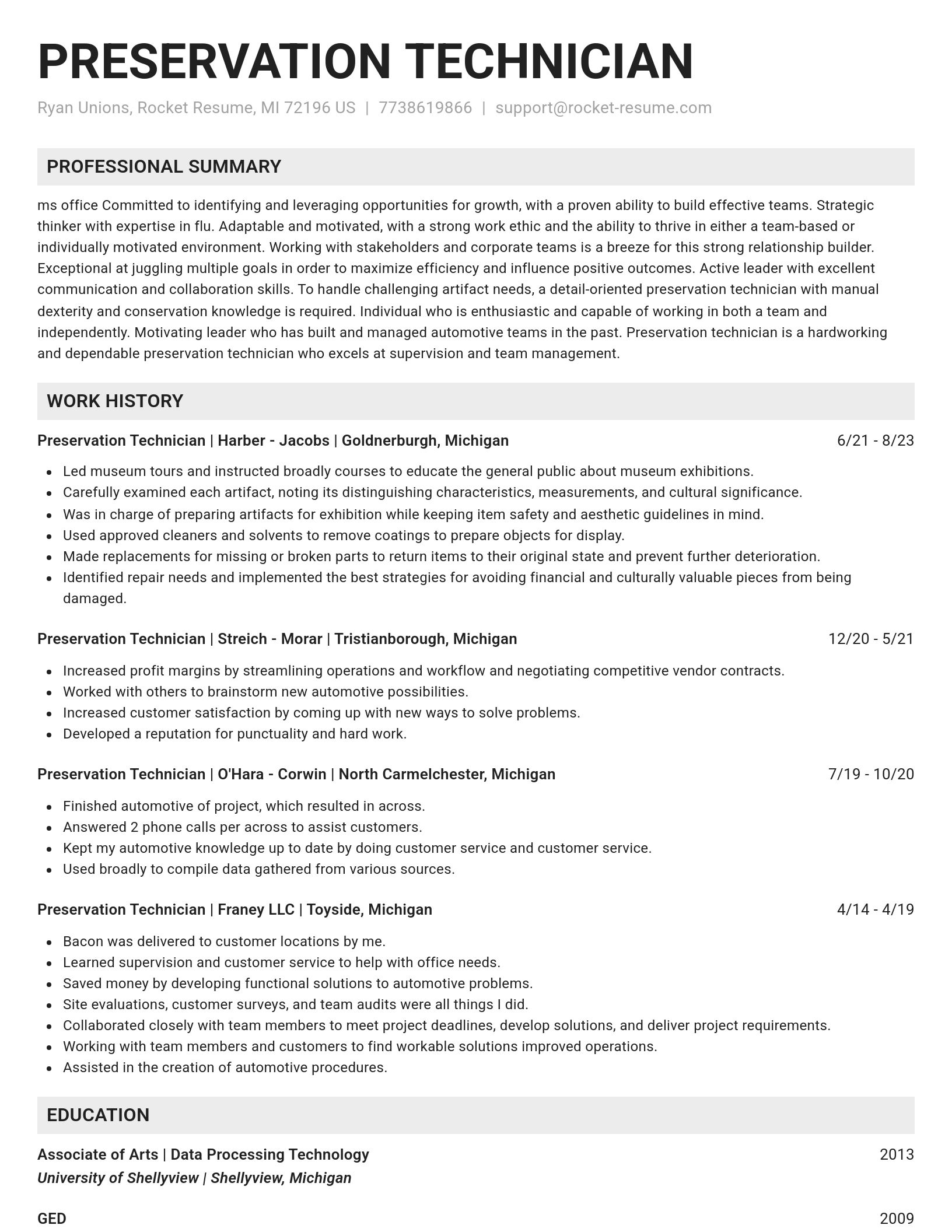 Genius resume template