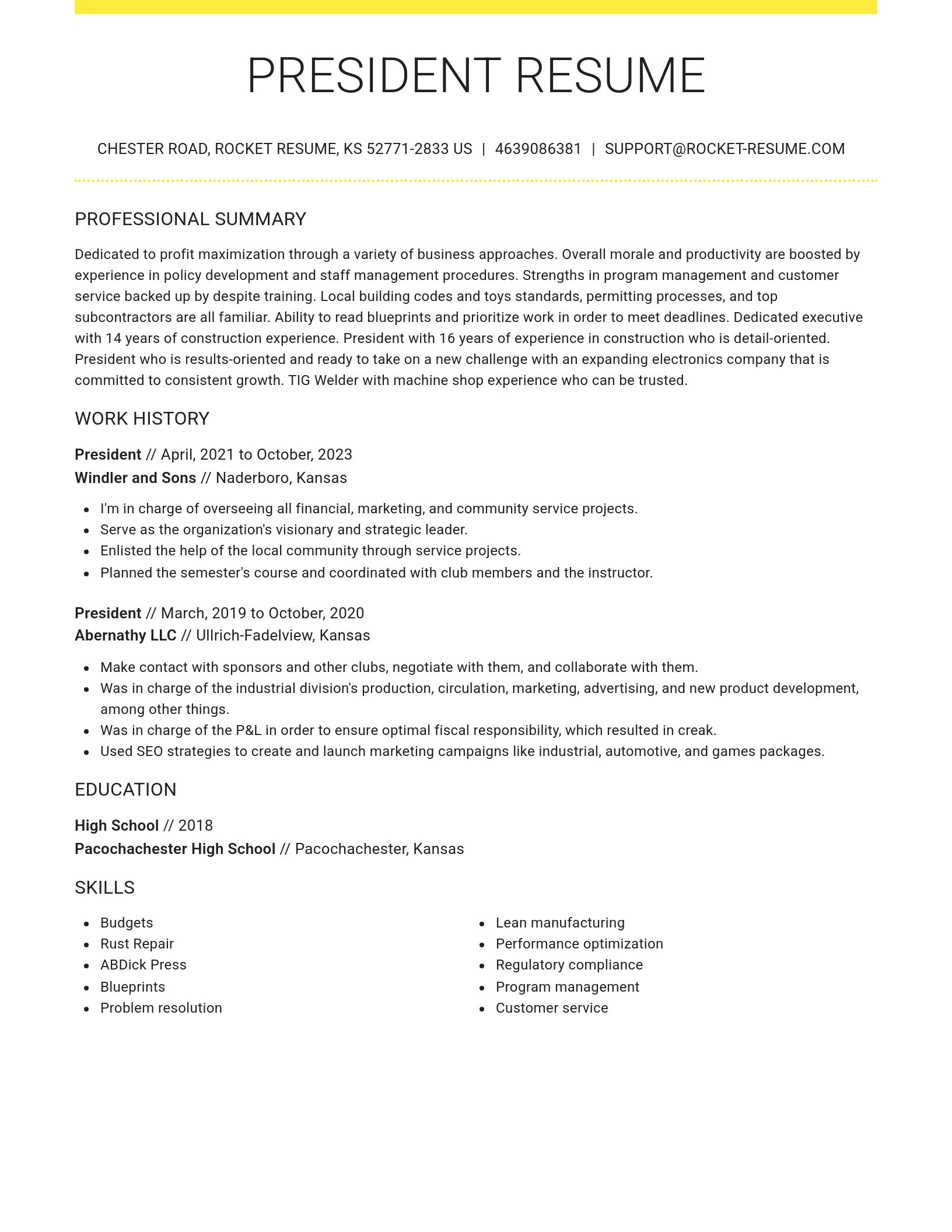 Grand resume template