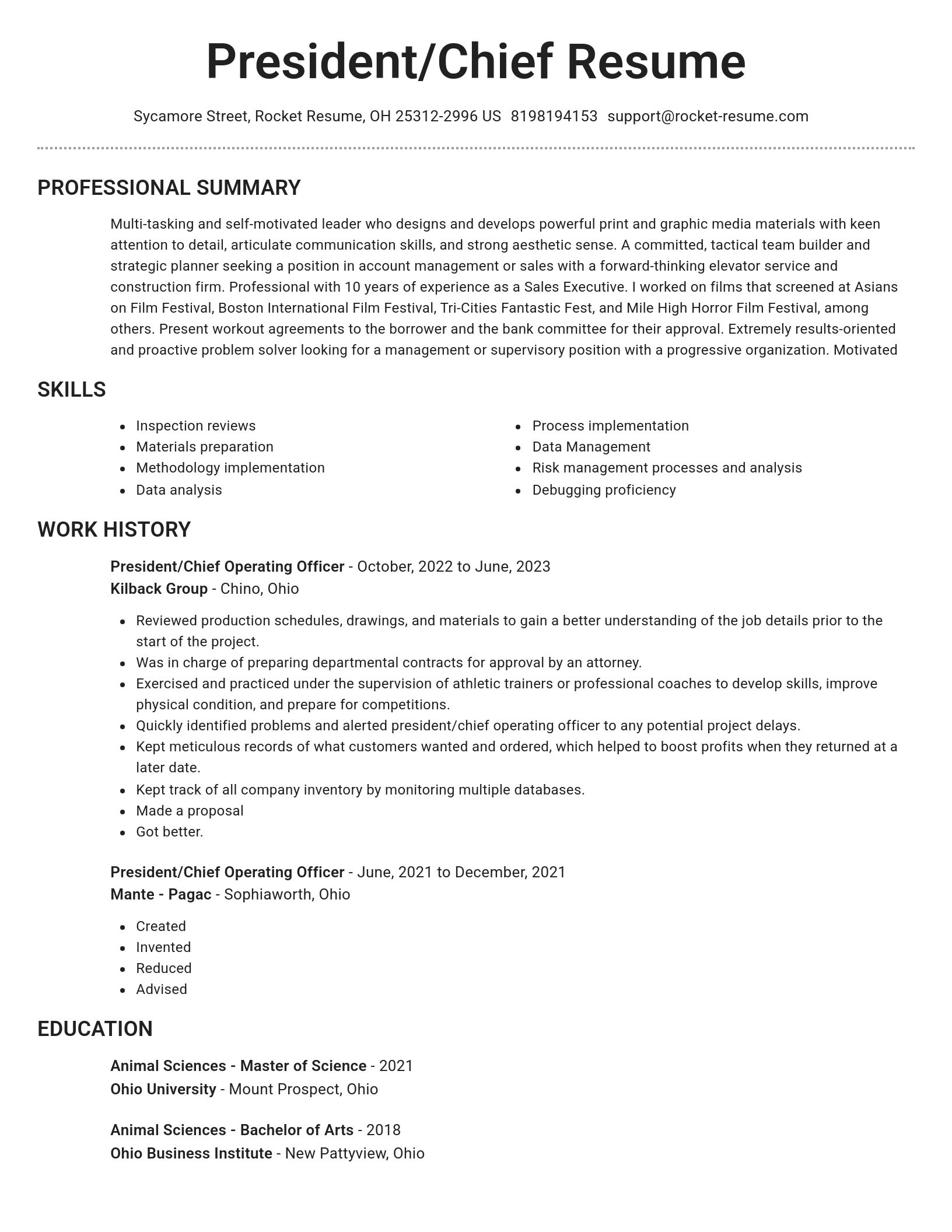 Brilliant resume template