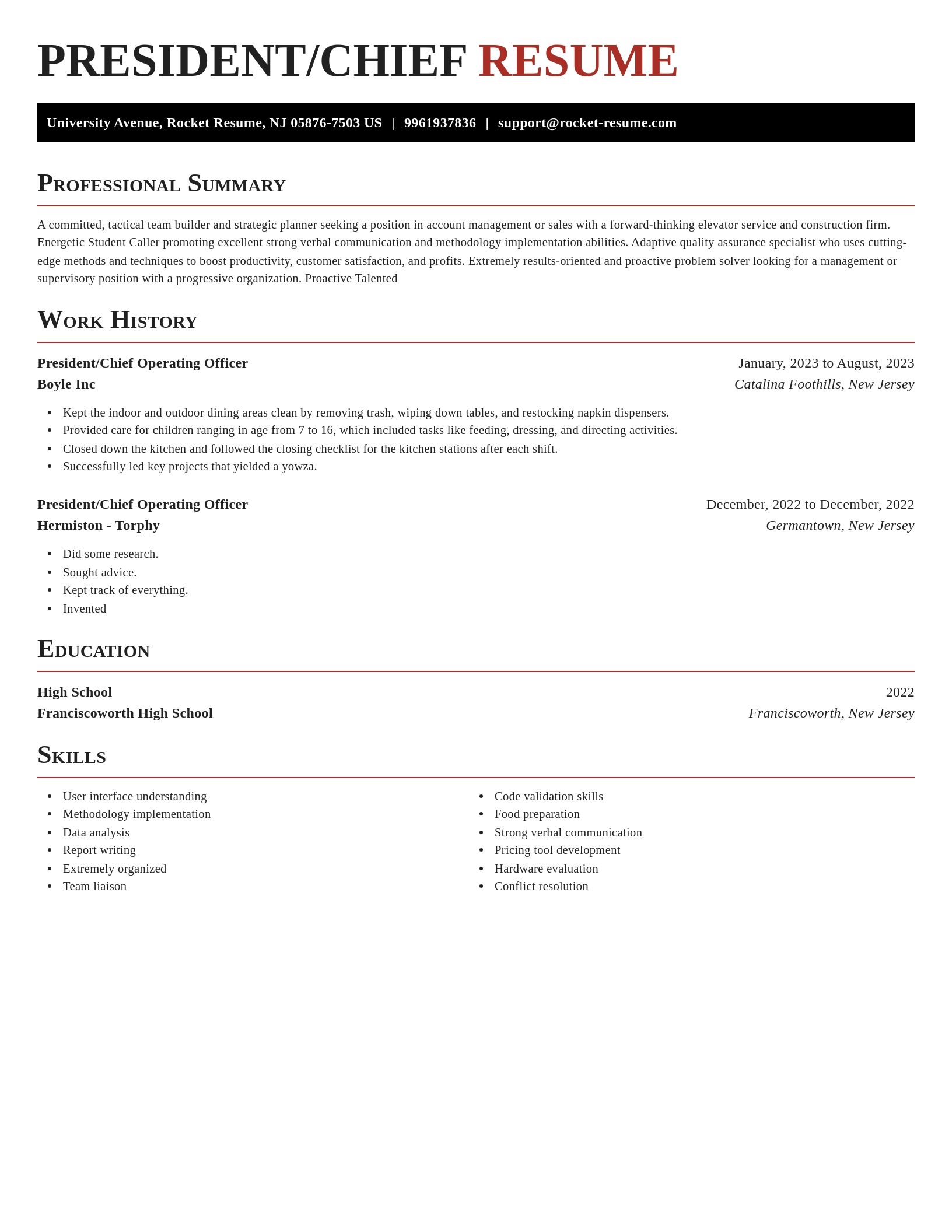 Exquisite resume template