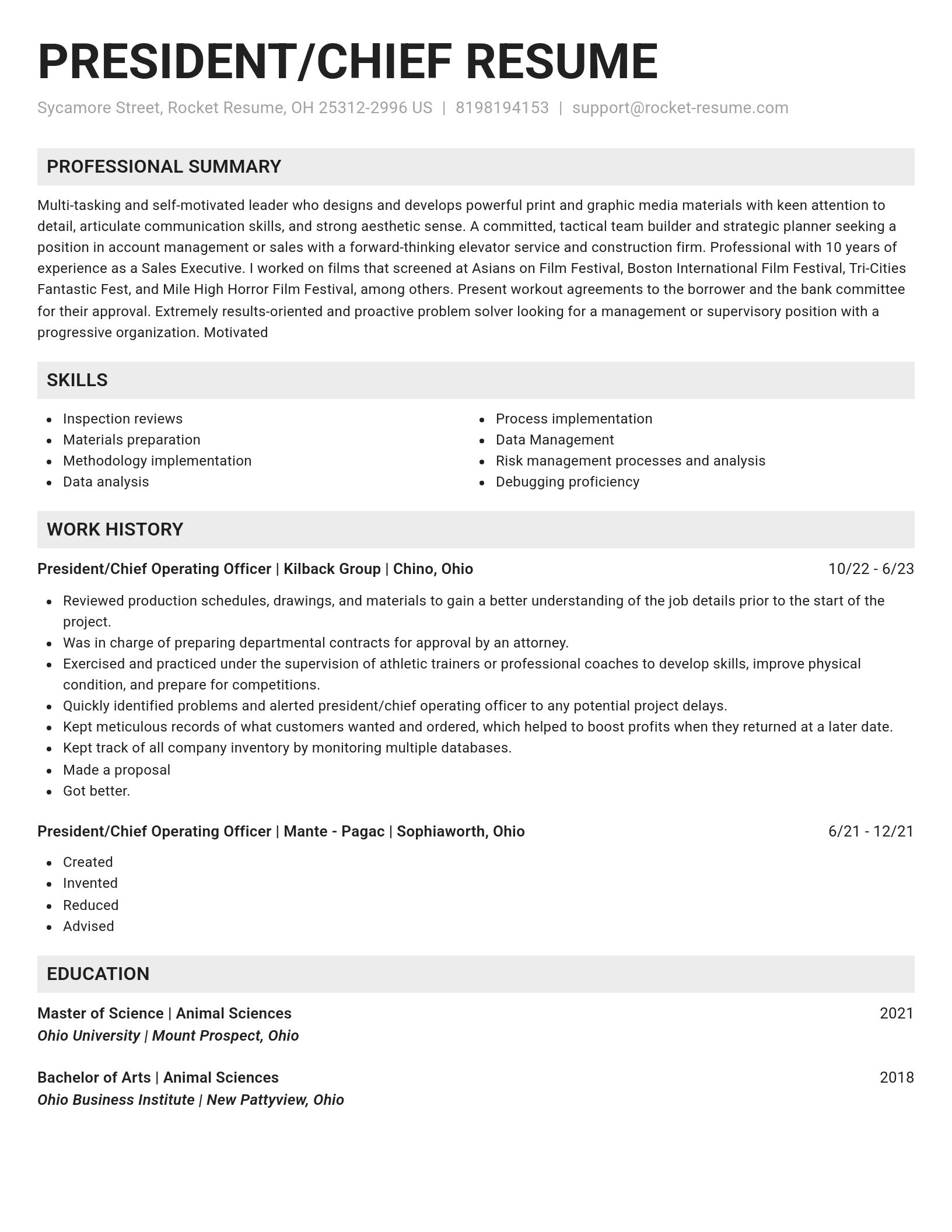Genius resume template