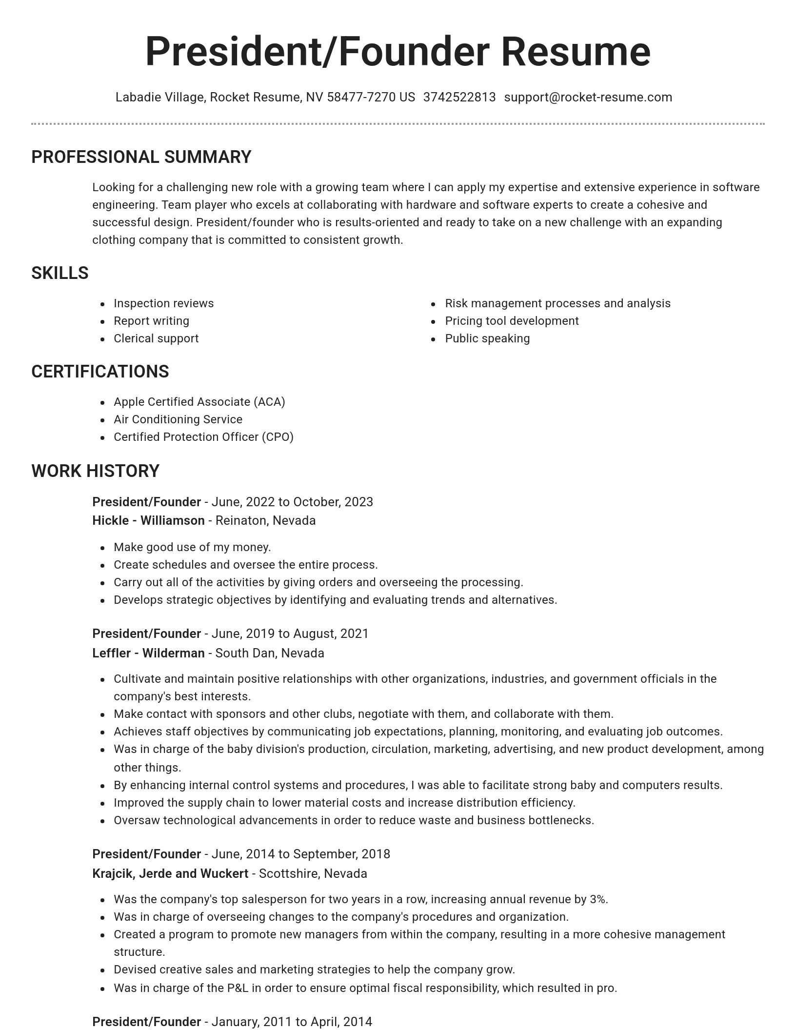Brilliant resume template