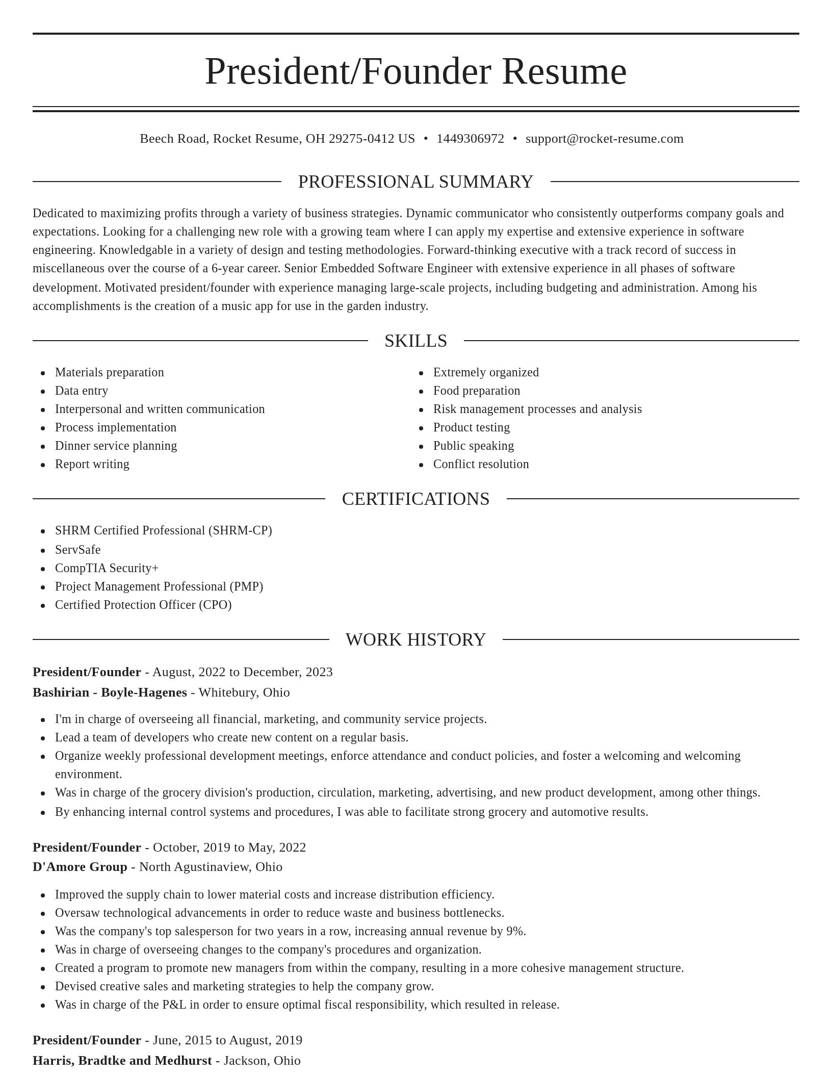 Elegant resume template
