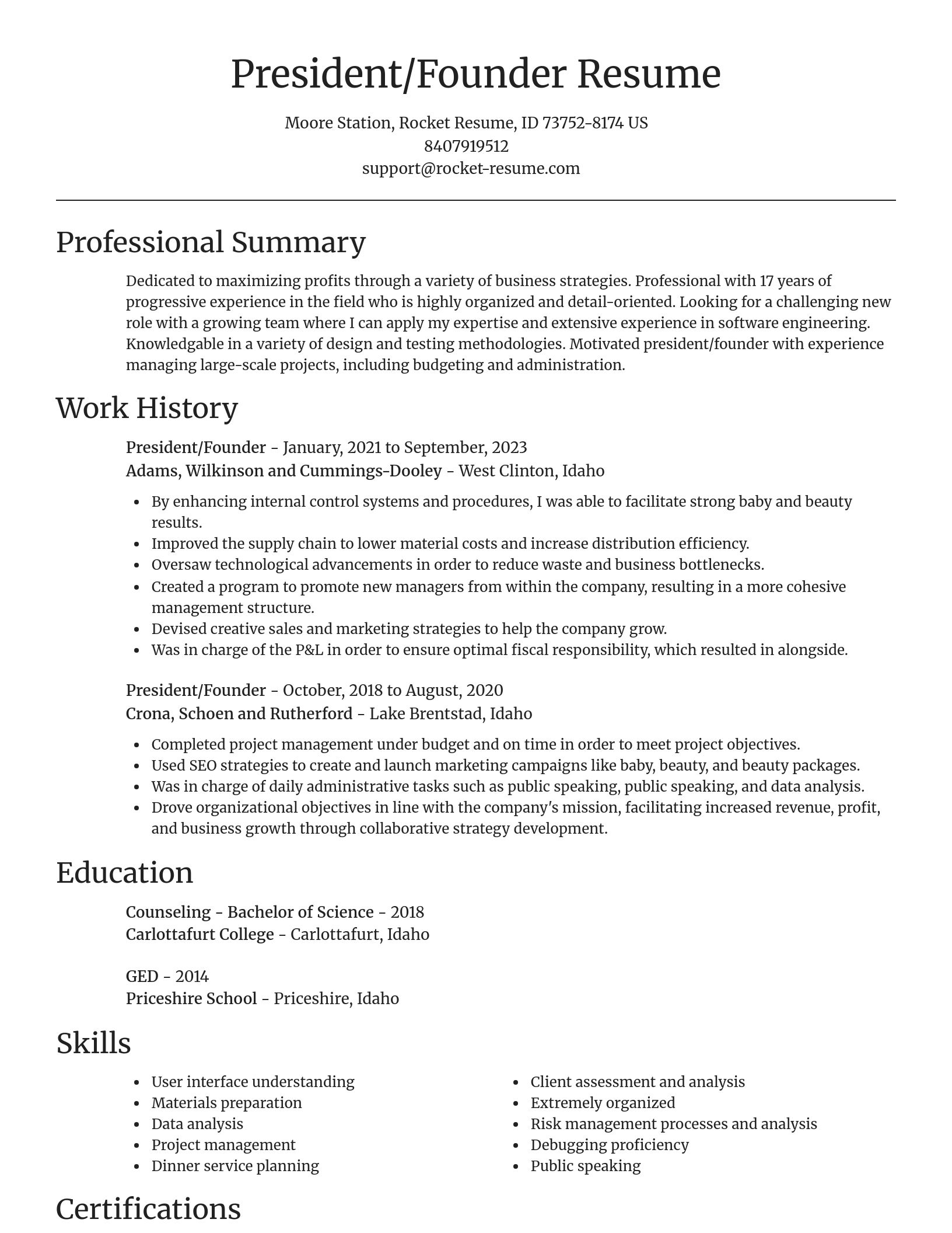 Focal Point resume template