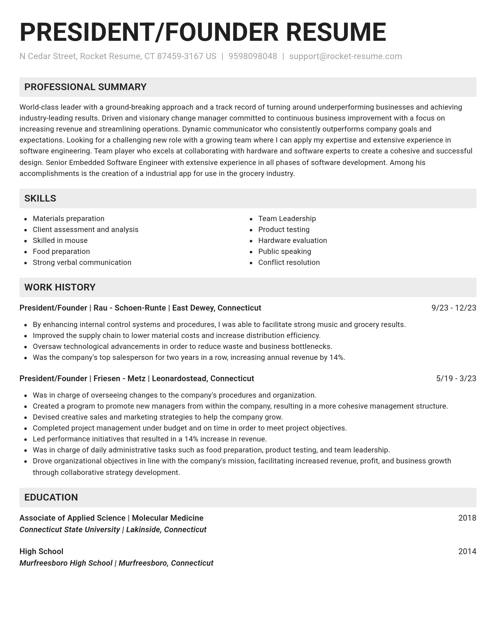 Genius resume template
