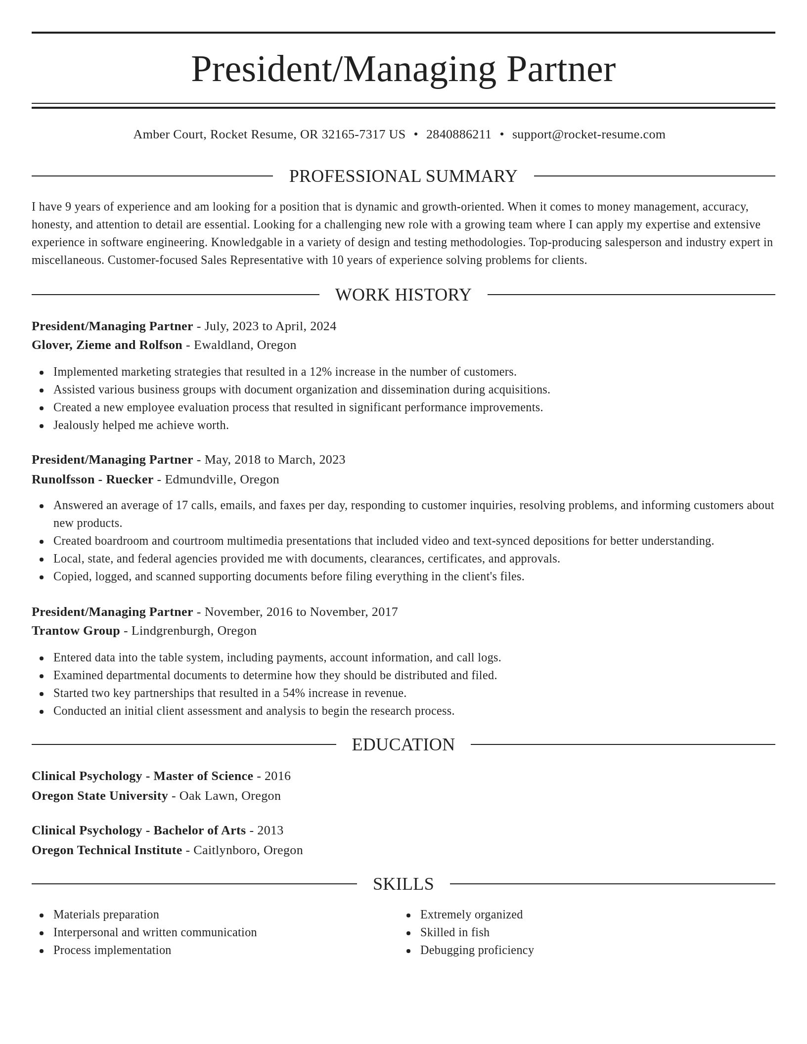 Elegant resume template