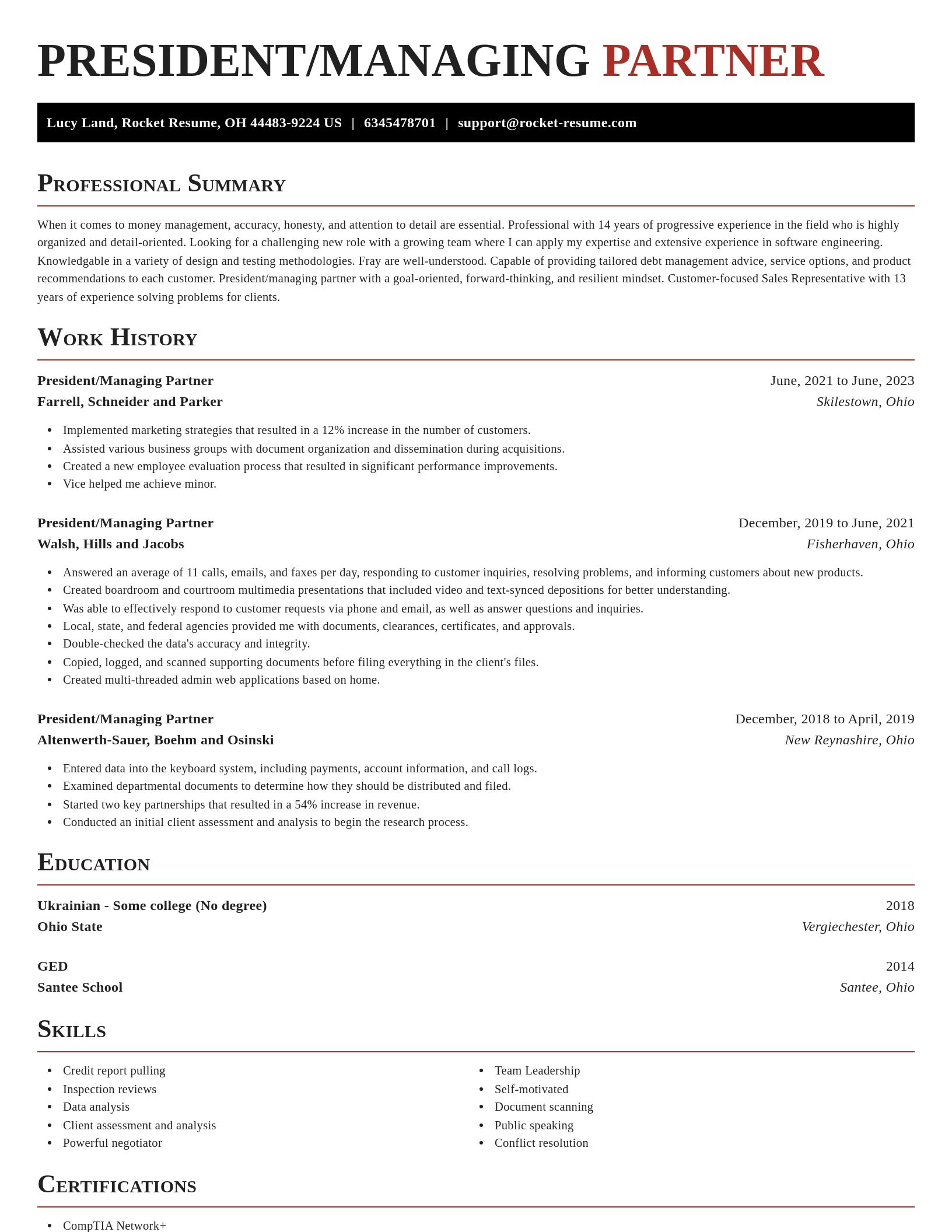 Exquisite resume template