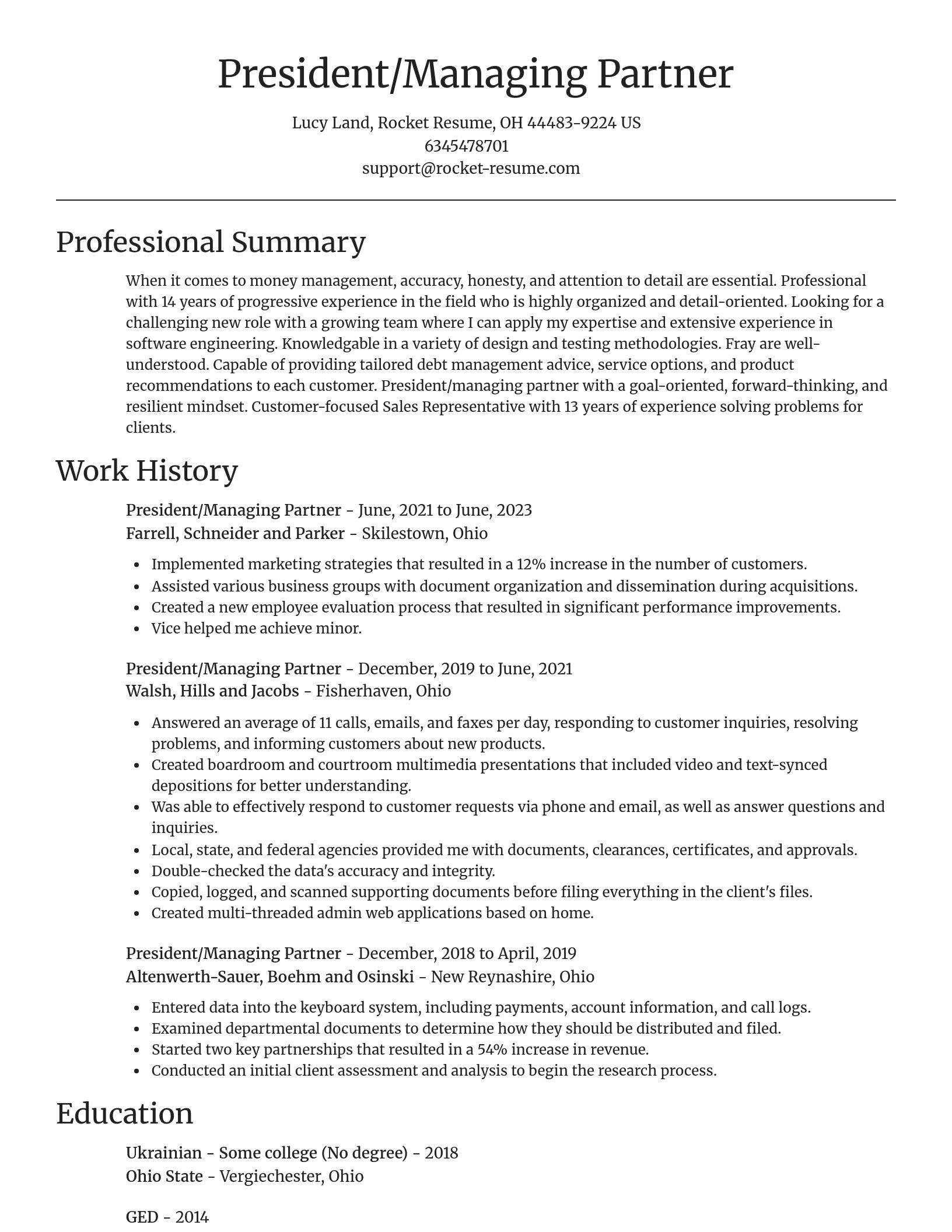 Focal Point resume template