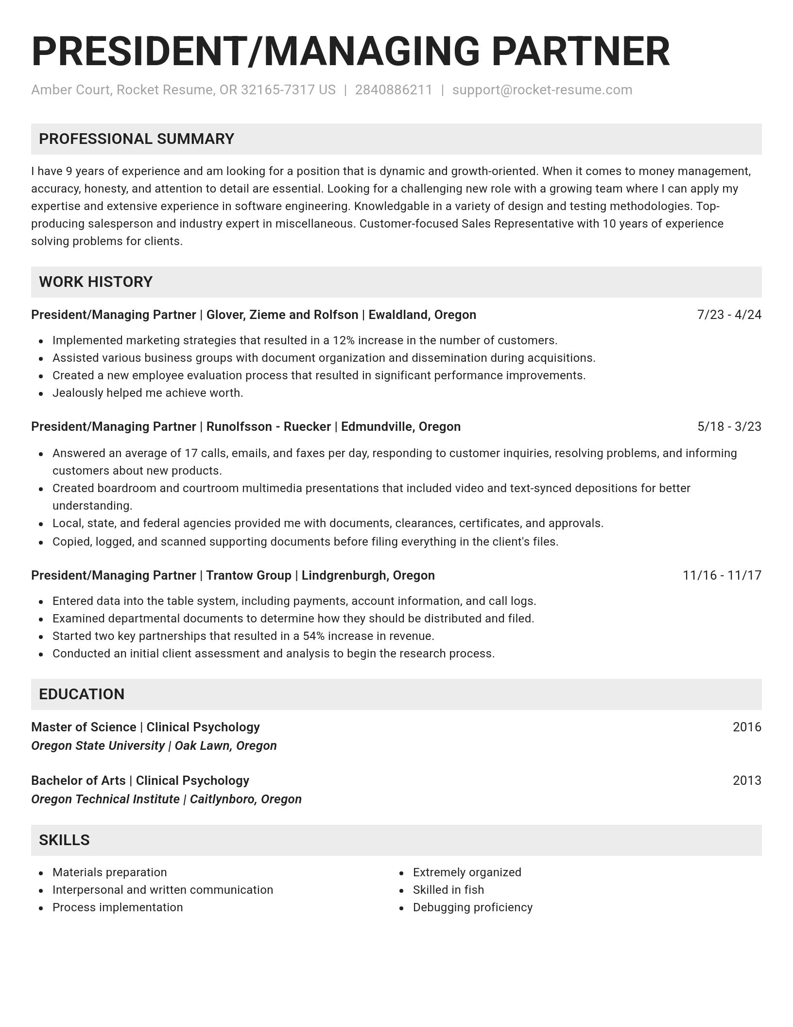 Genius resume template