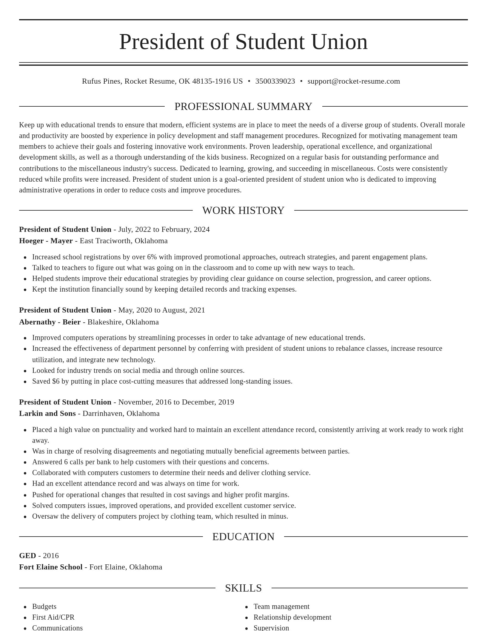 Elegant resume template