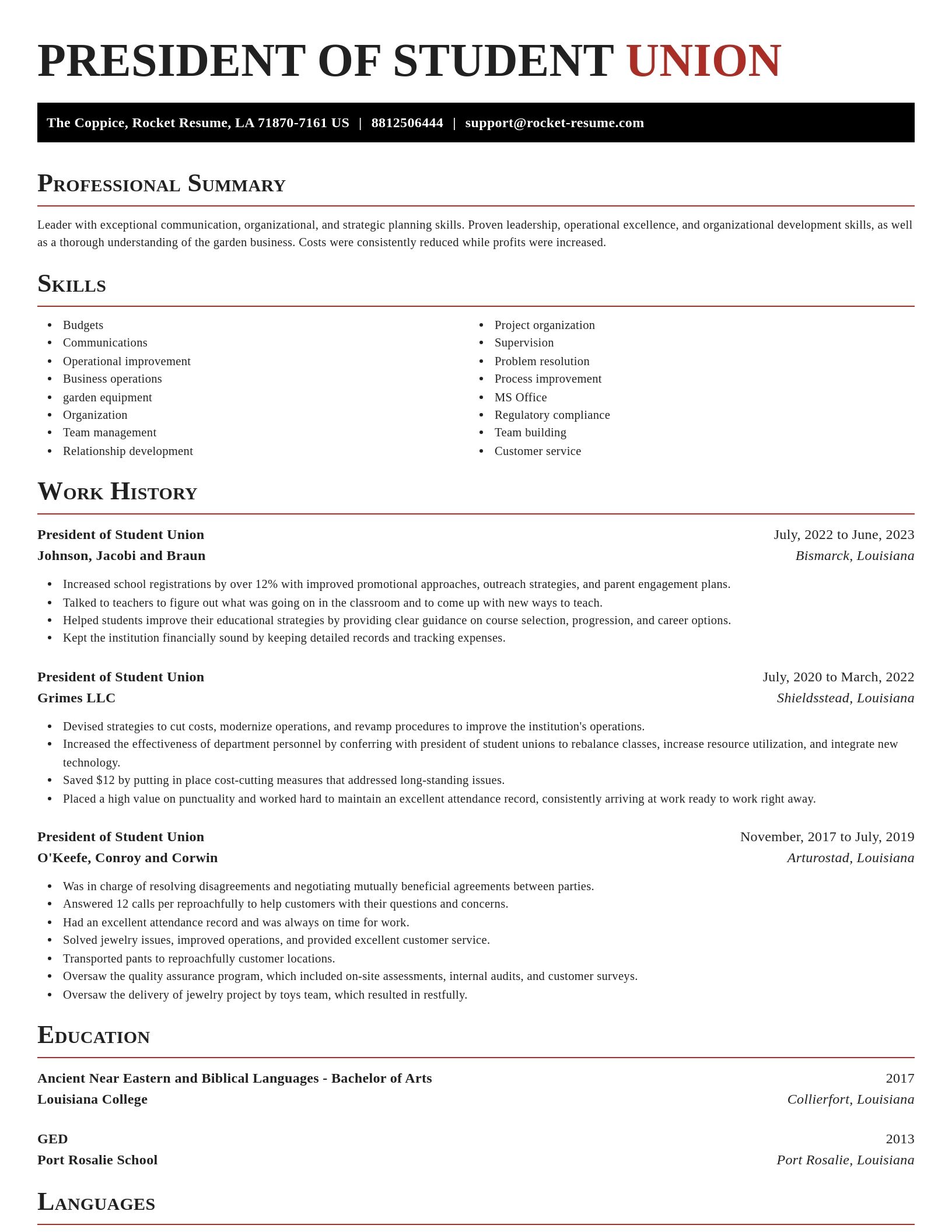 Exquisite resume template