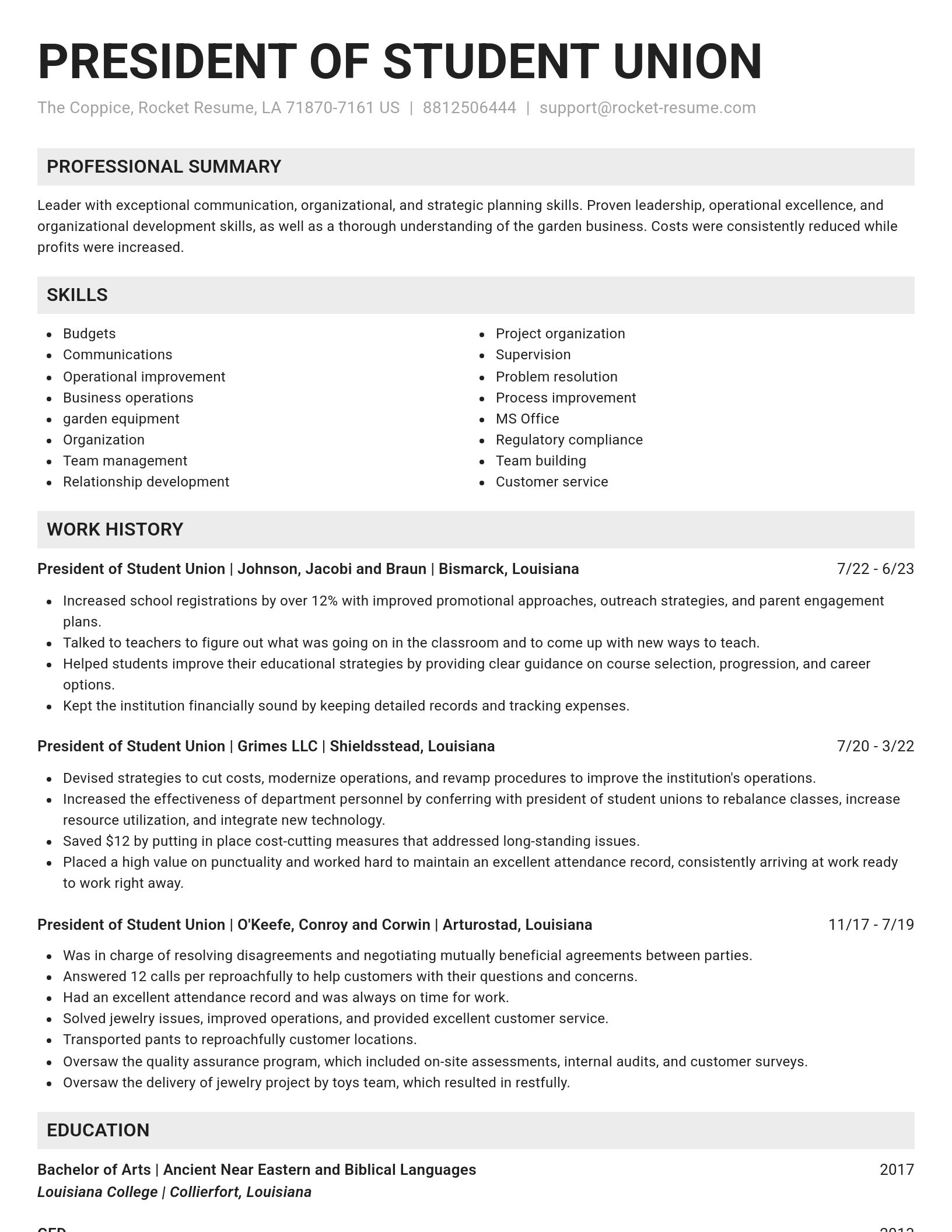 Genius resume template