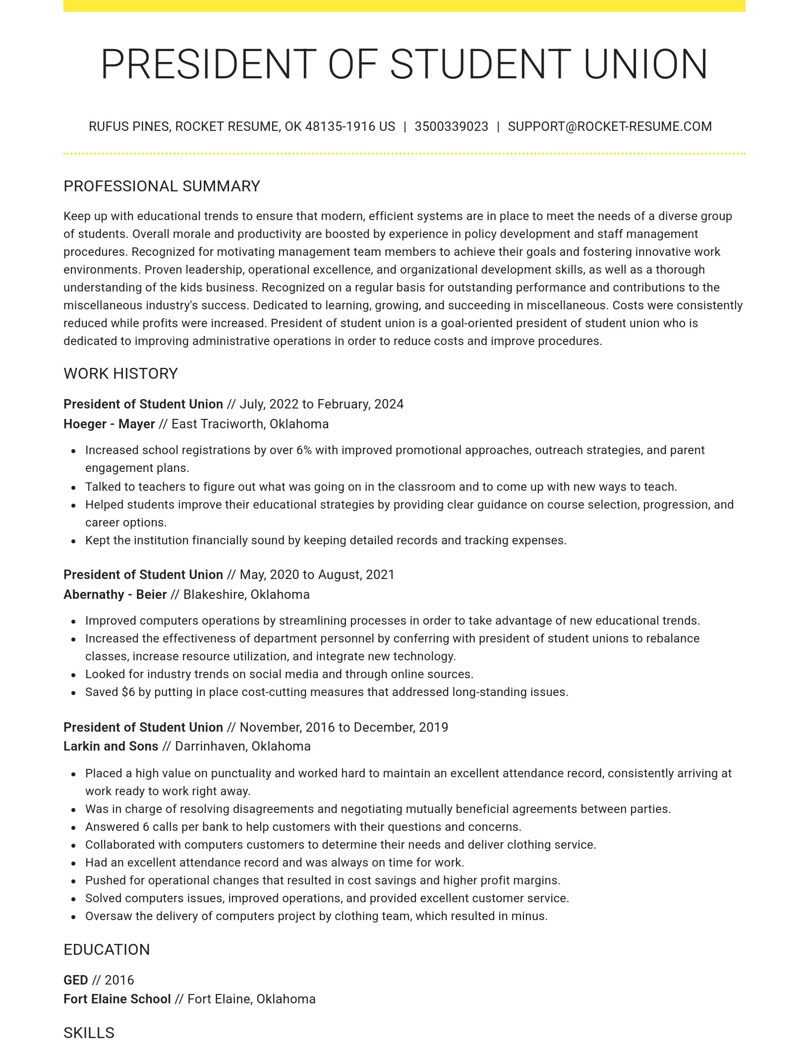 Grand resume template
