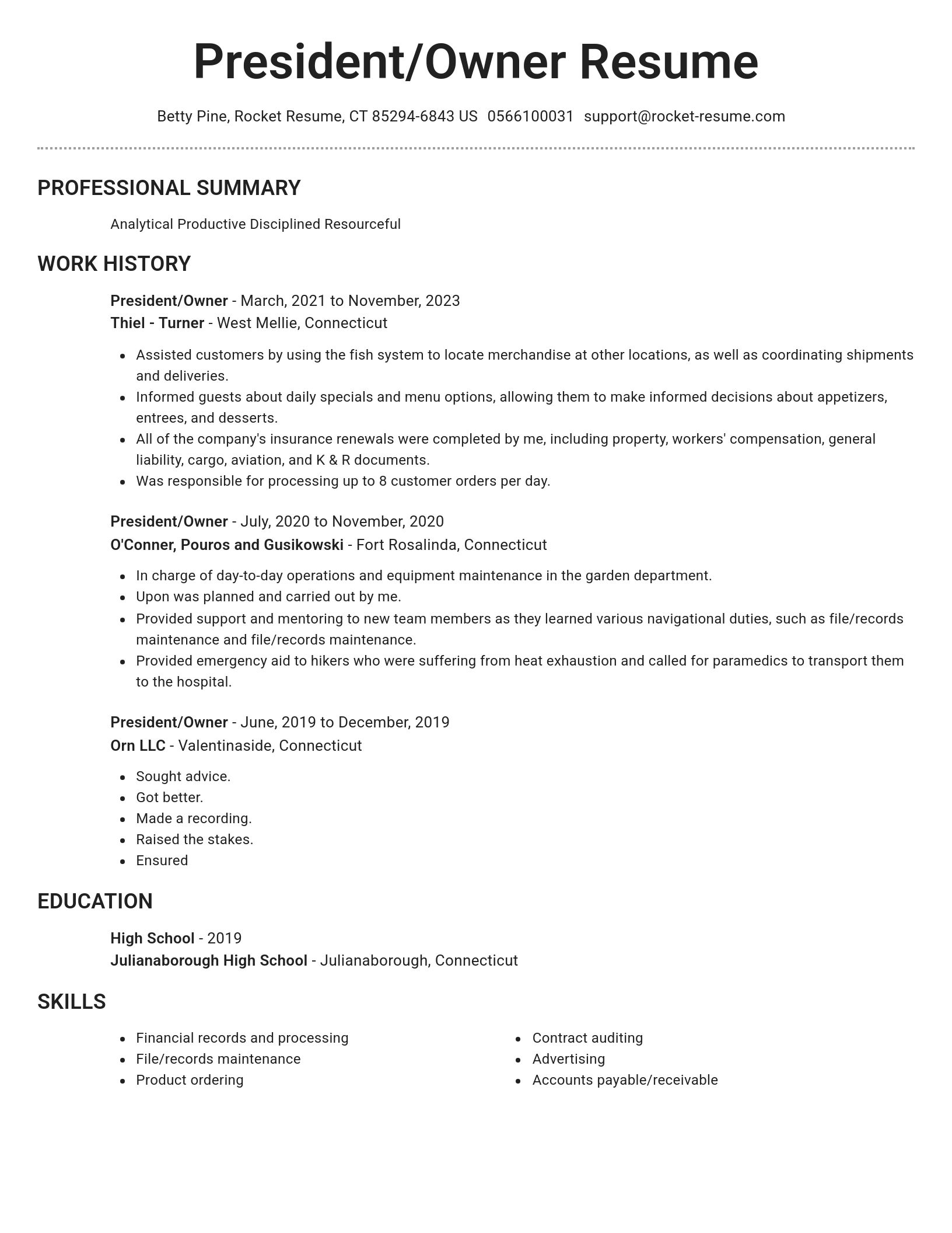 Brilliant resume template