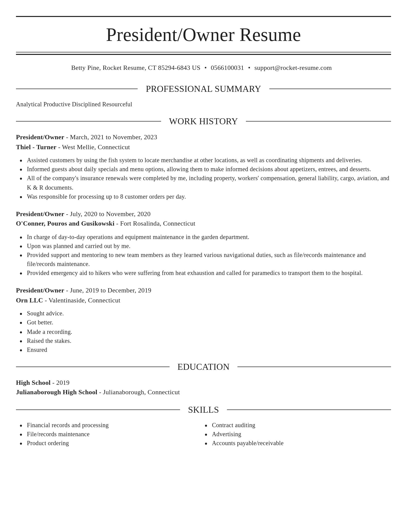 Elegant resume template
