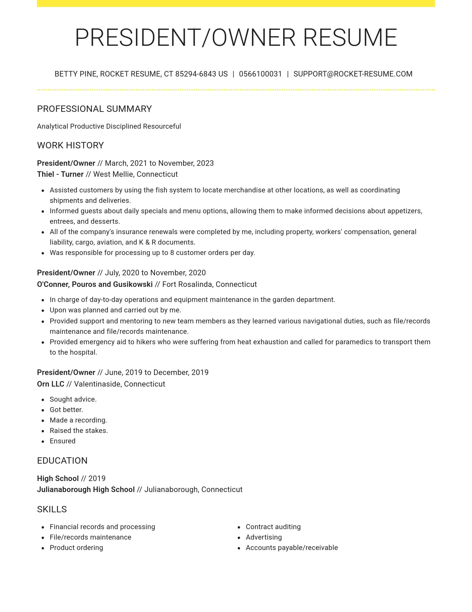 Grand resume template