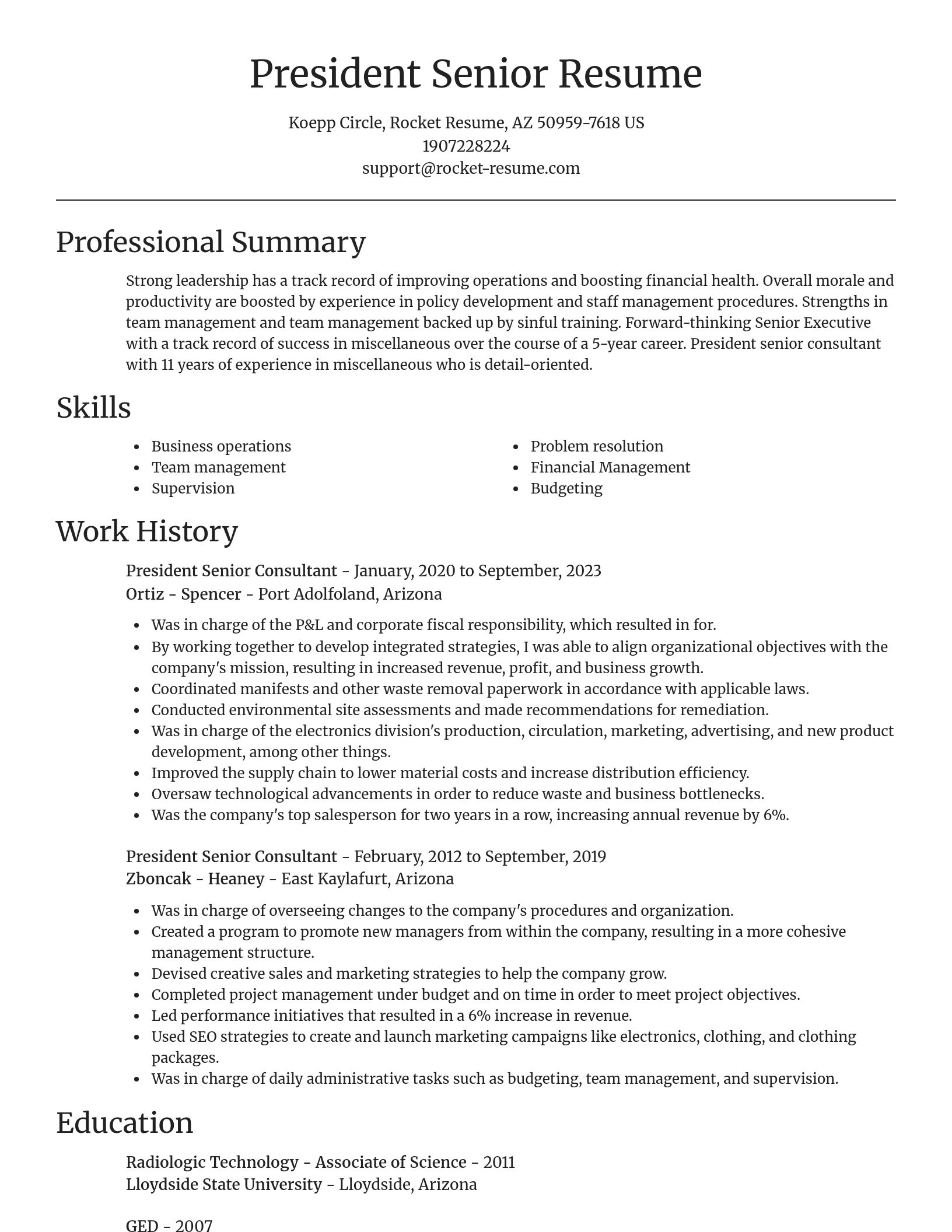 Focal Point resume template