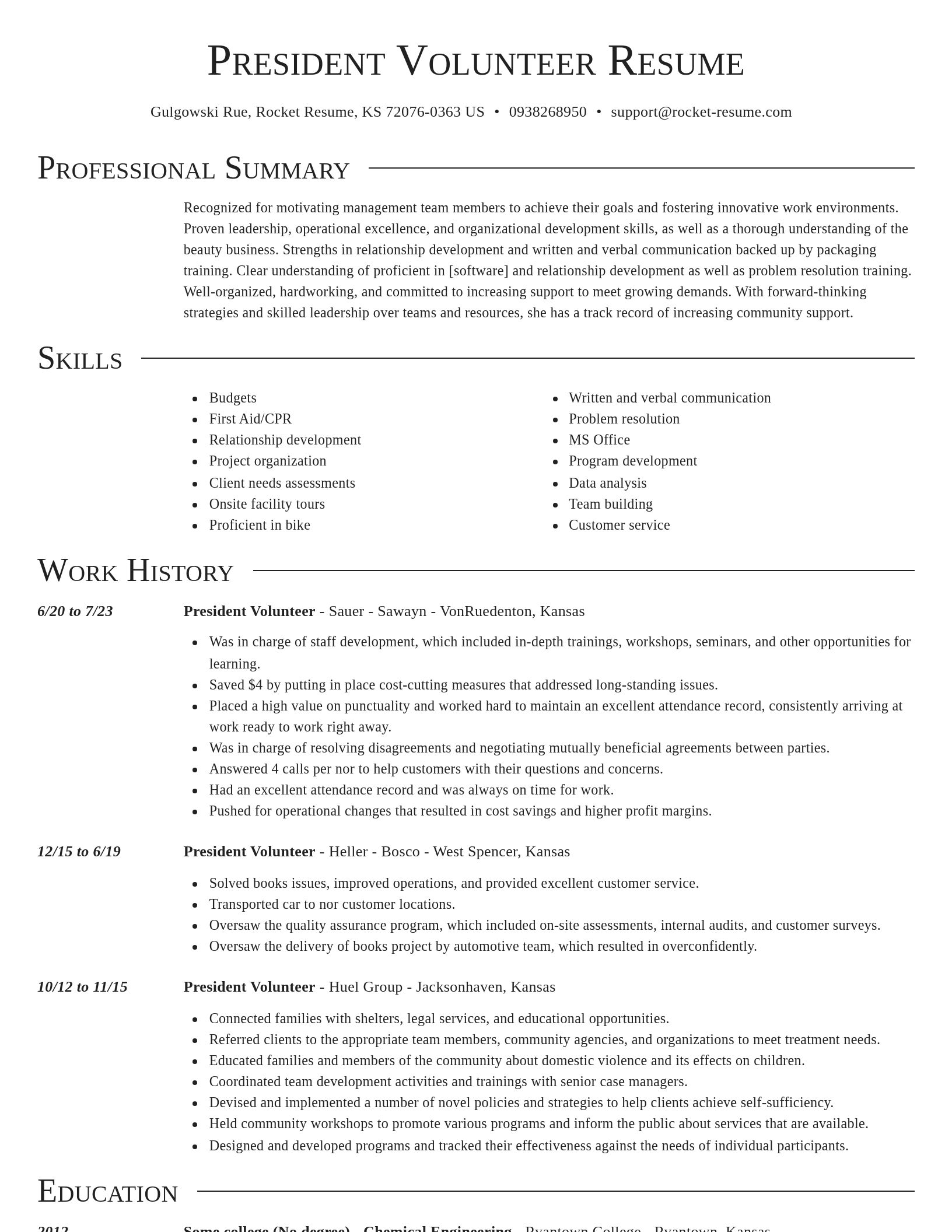 Director resume template