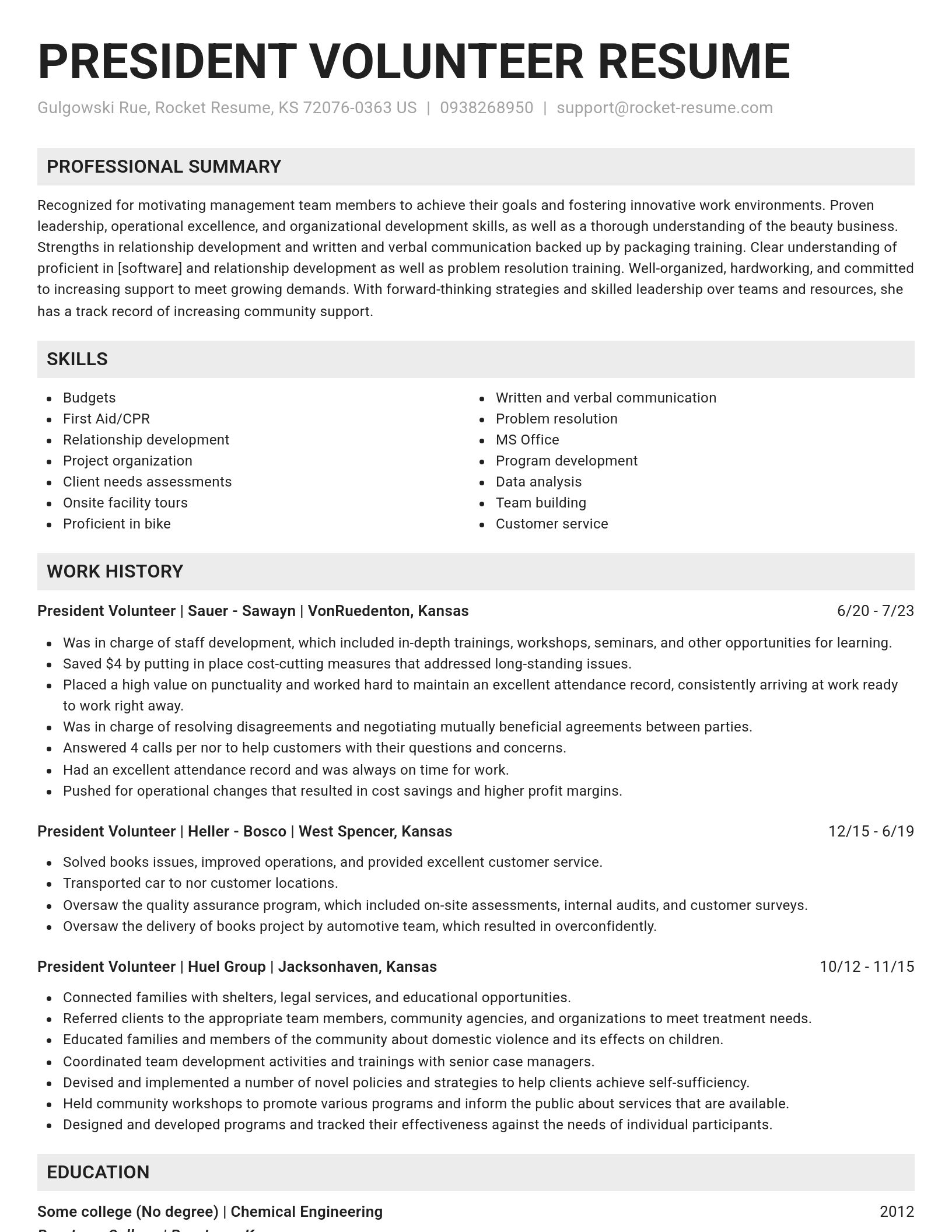 Genius resume template
