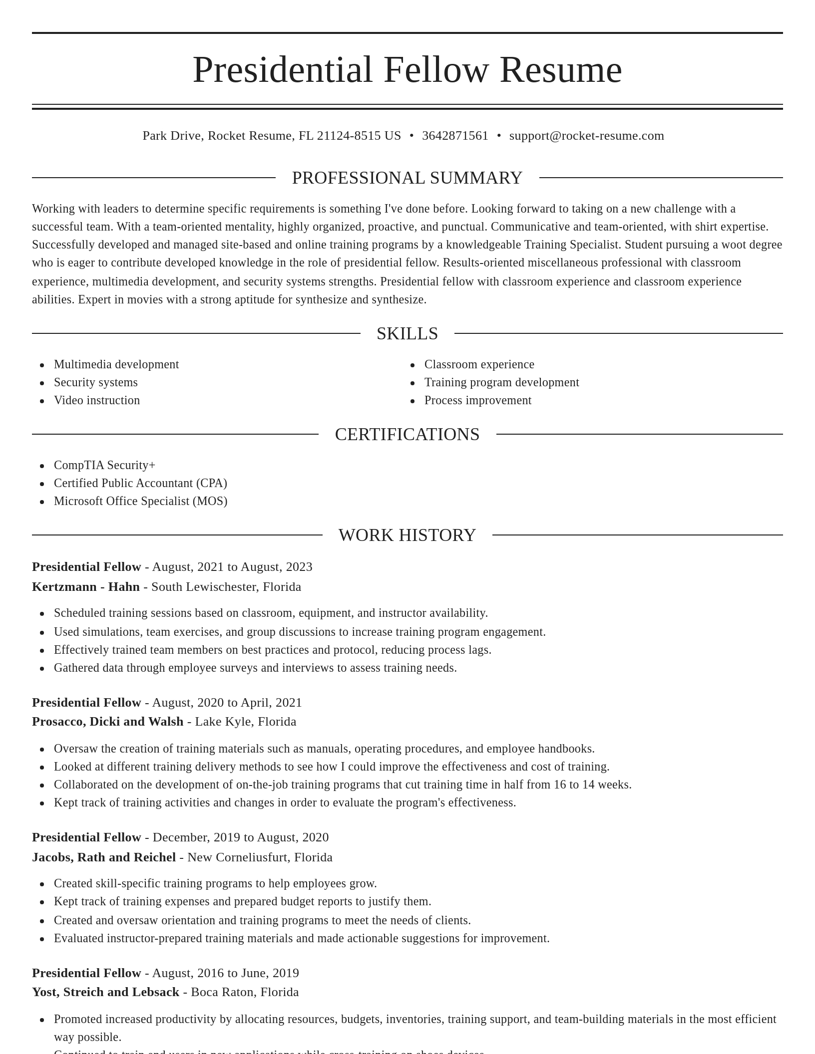 Elegant resume template