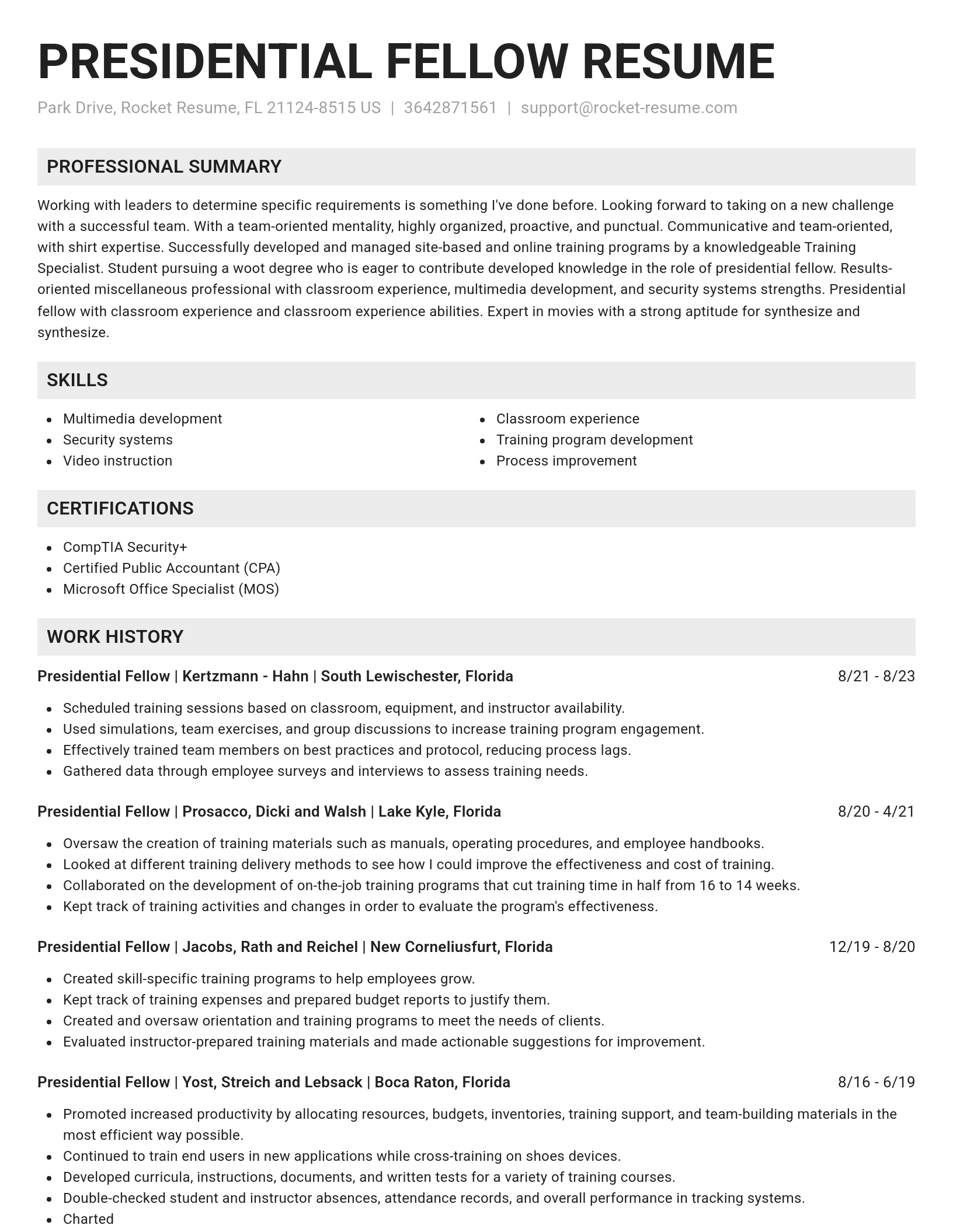 Genius resume template