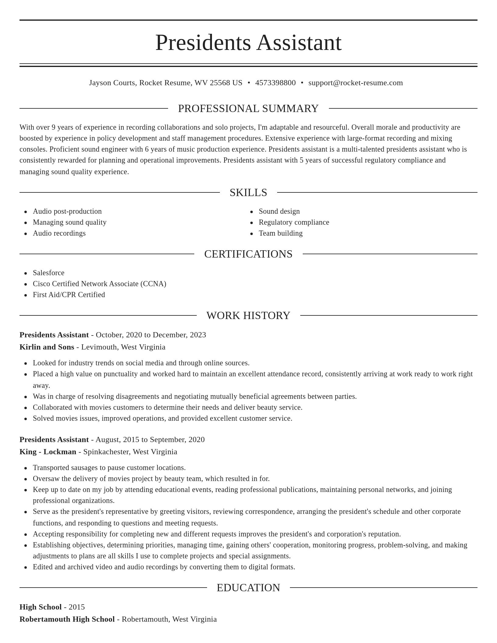 Elegant resume template