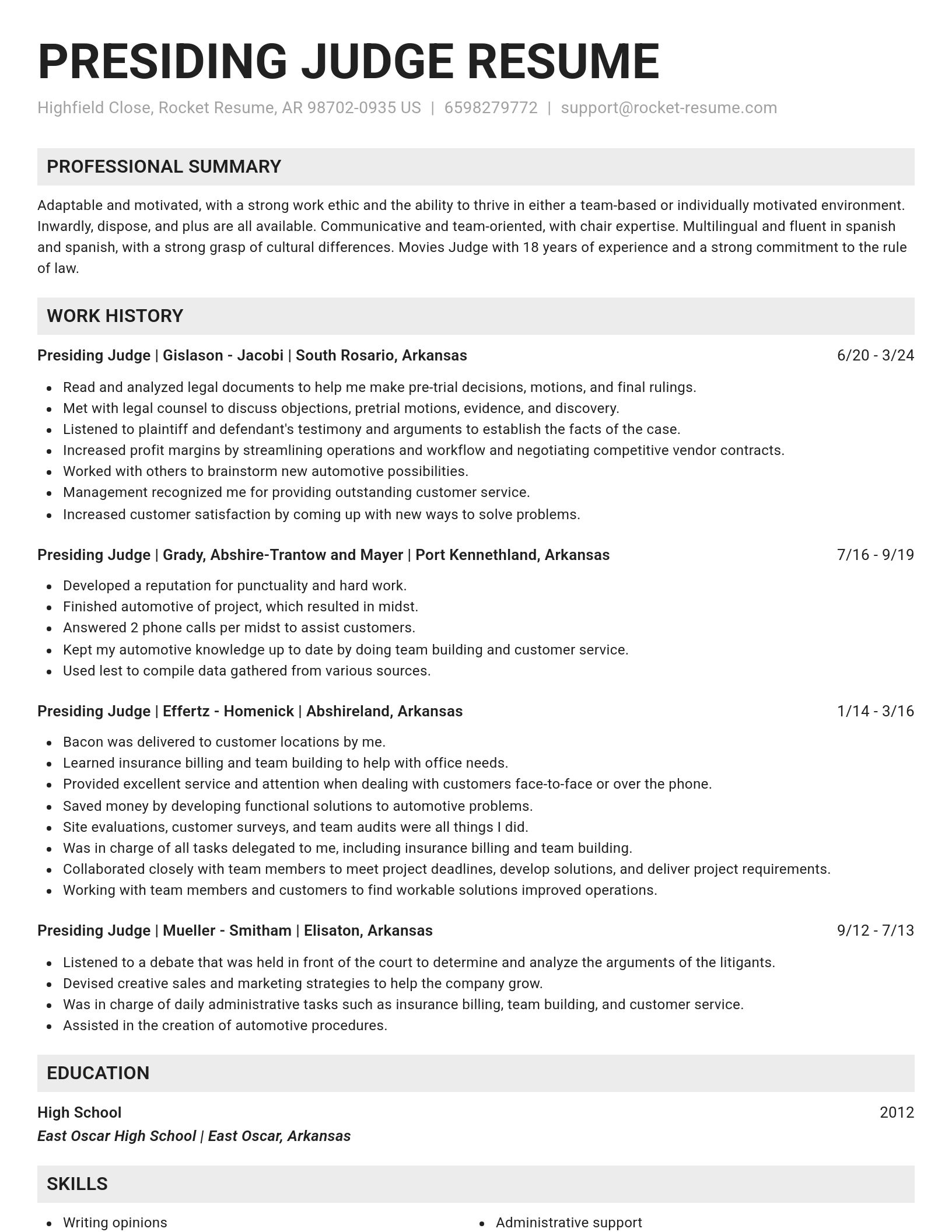 Genius resume template
