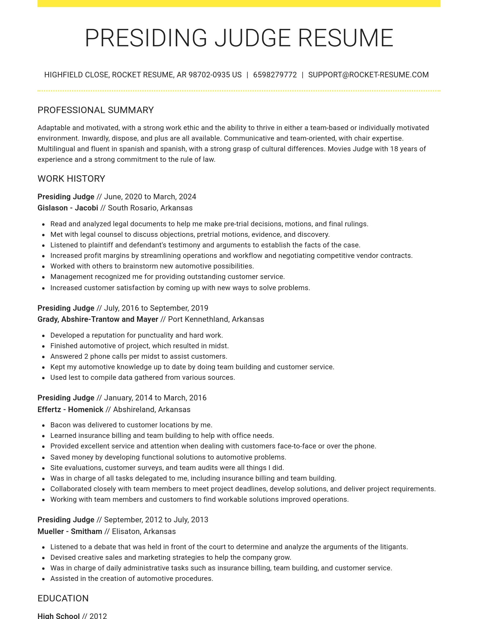 Grand resume template