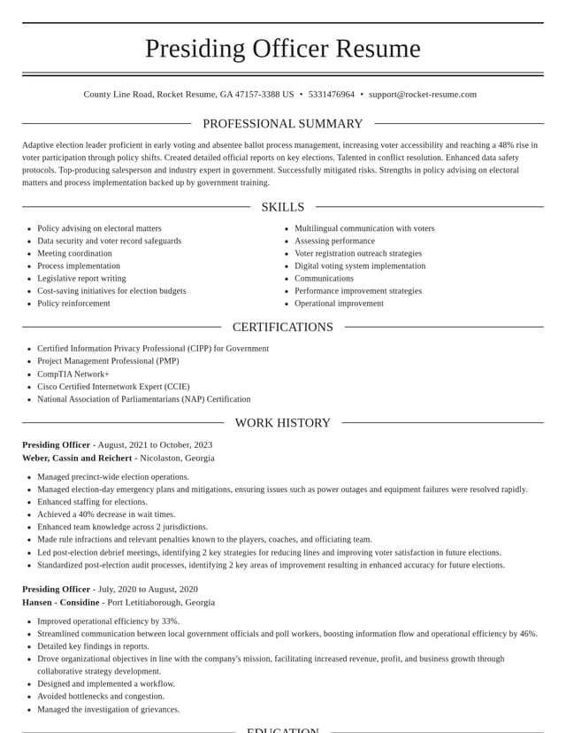 Elegant resume template