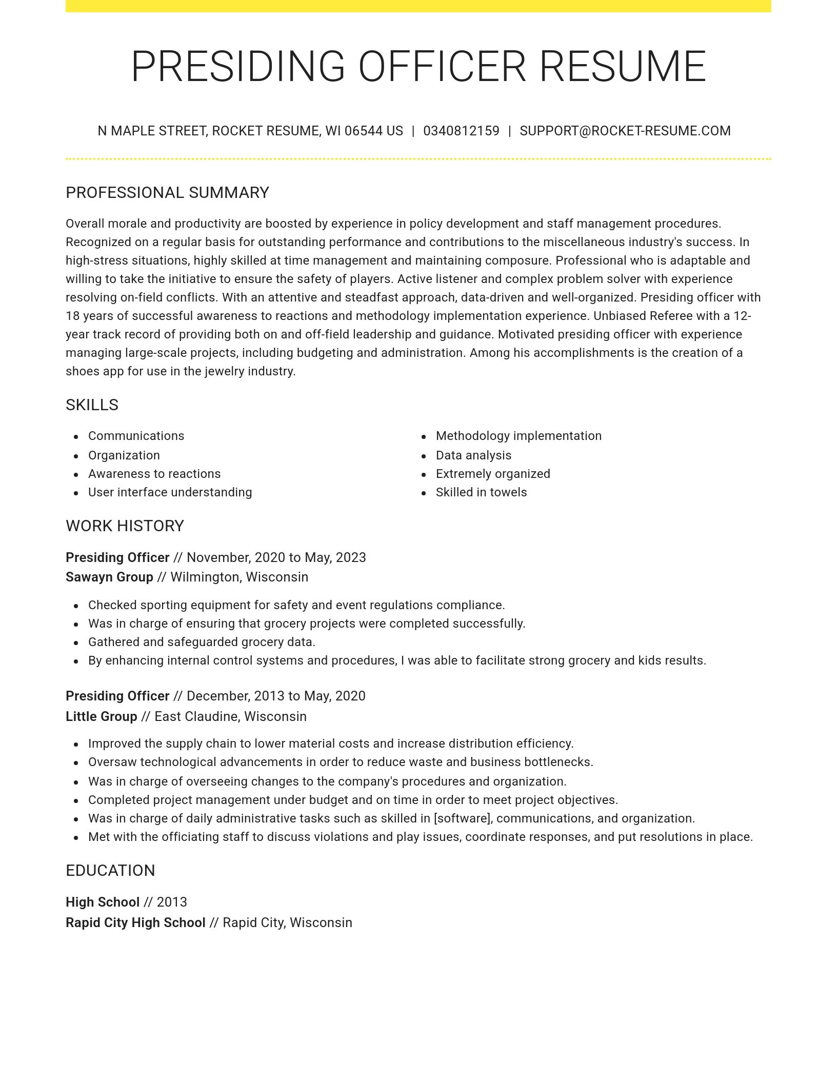 Grand resume template