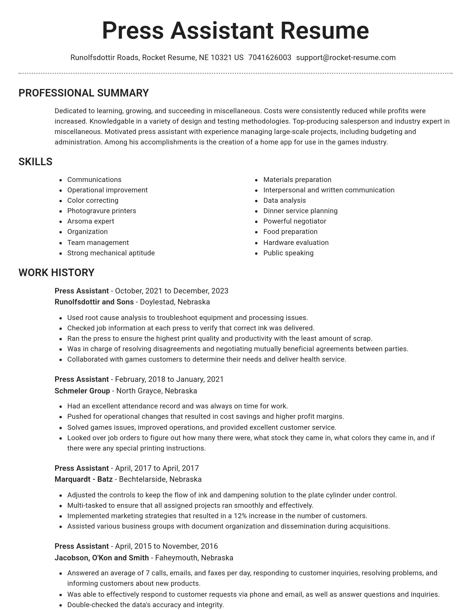 Brilliant resume template