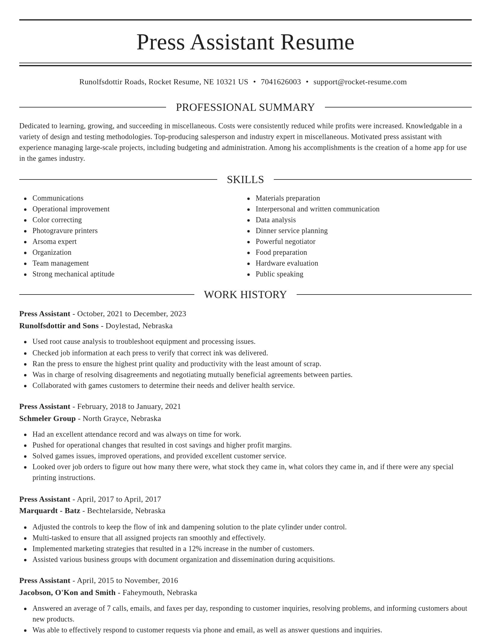 Elegant resume template
