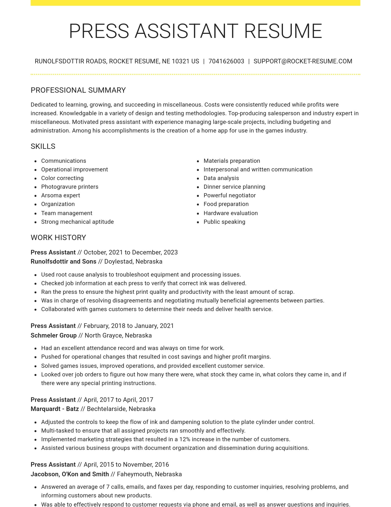 Grand resume template
