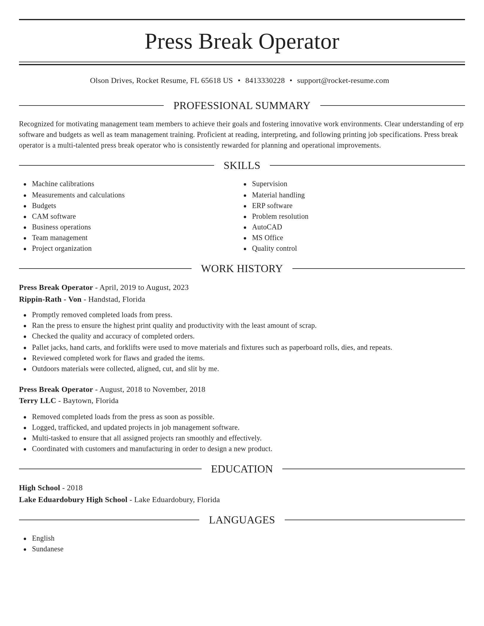 Elegant resume template