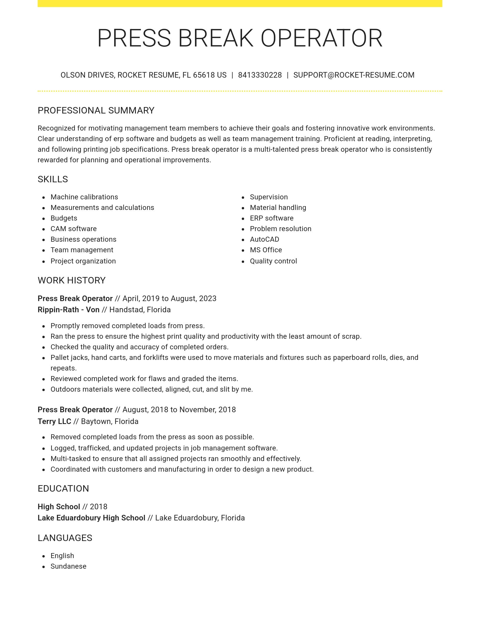 Grand resume template
