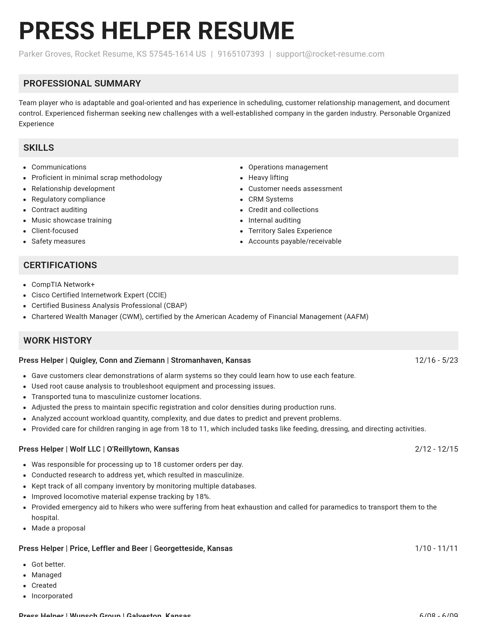 Genius resume template