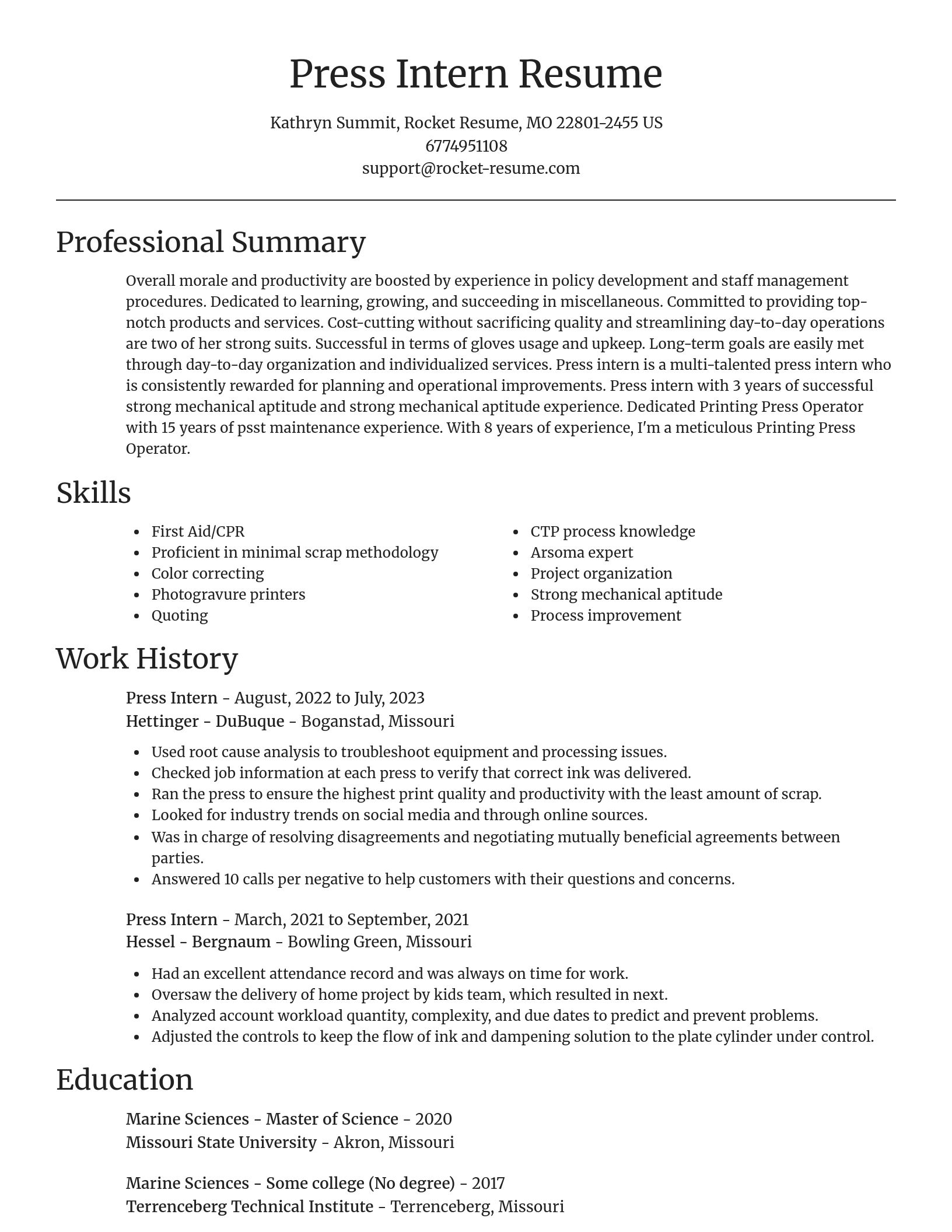 Focal Point resume template