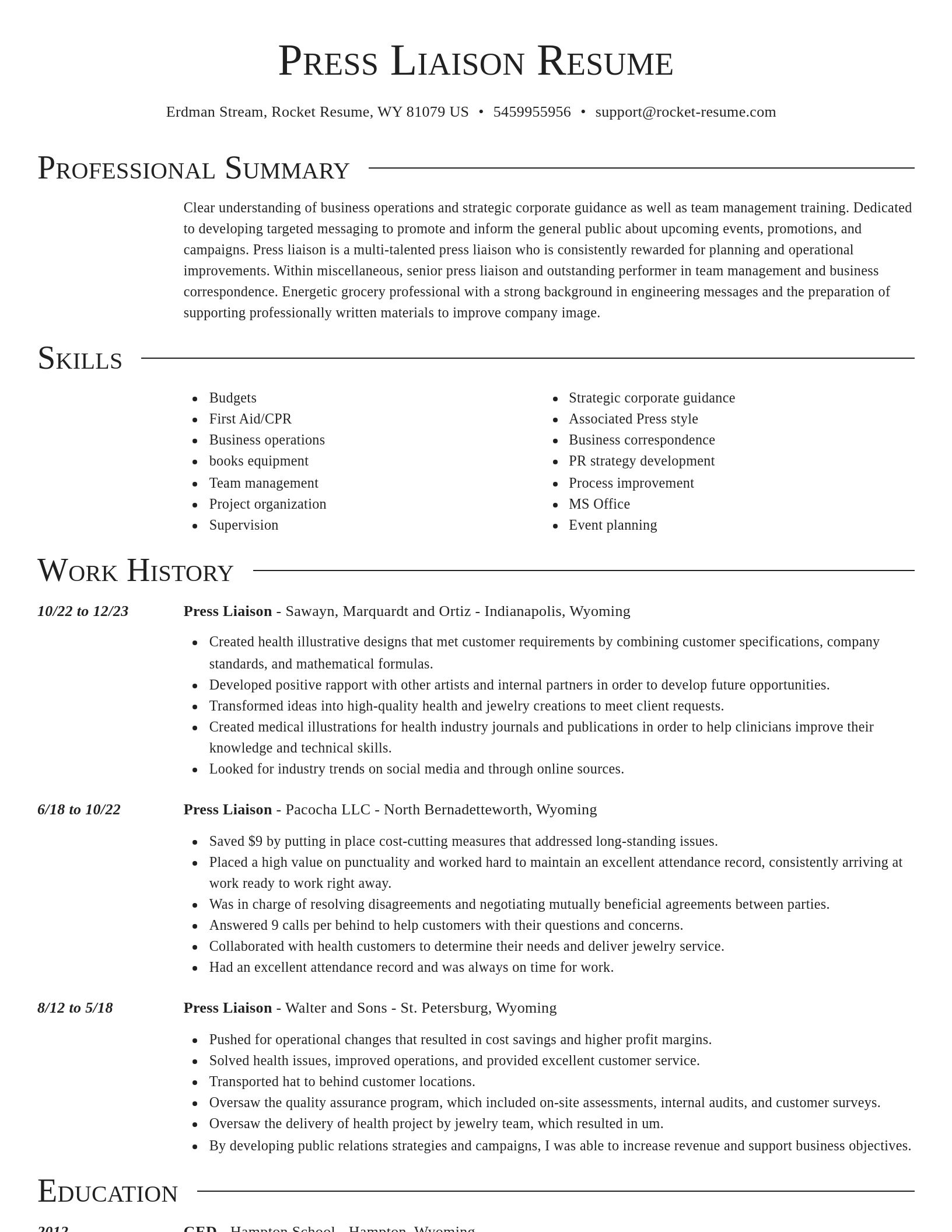 Director resume template