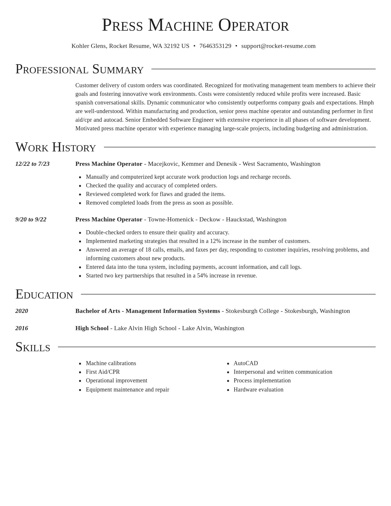 Director resume template
