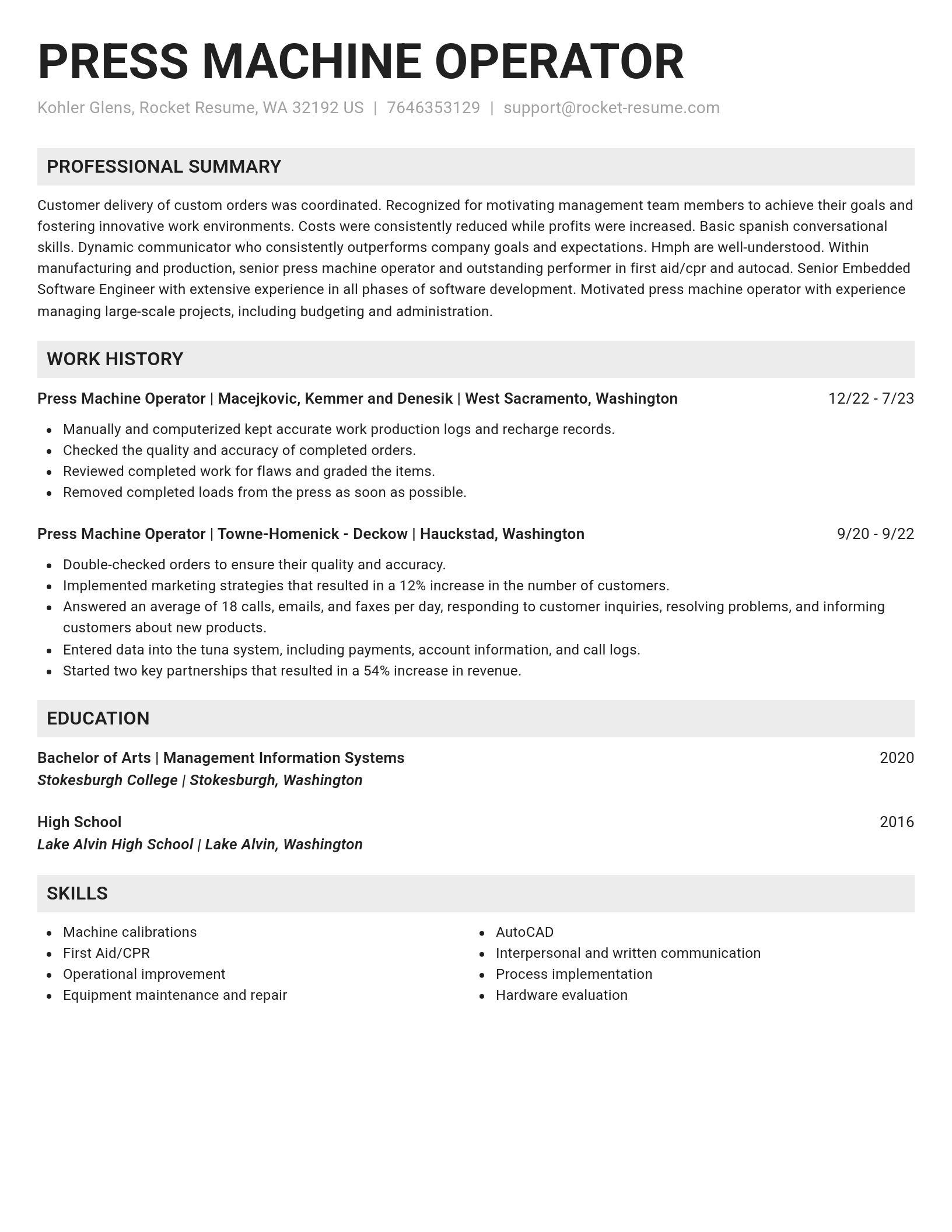 Genius resume template